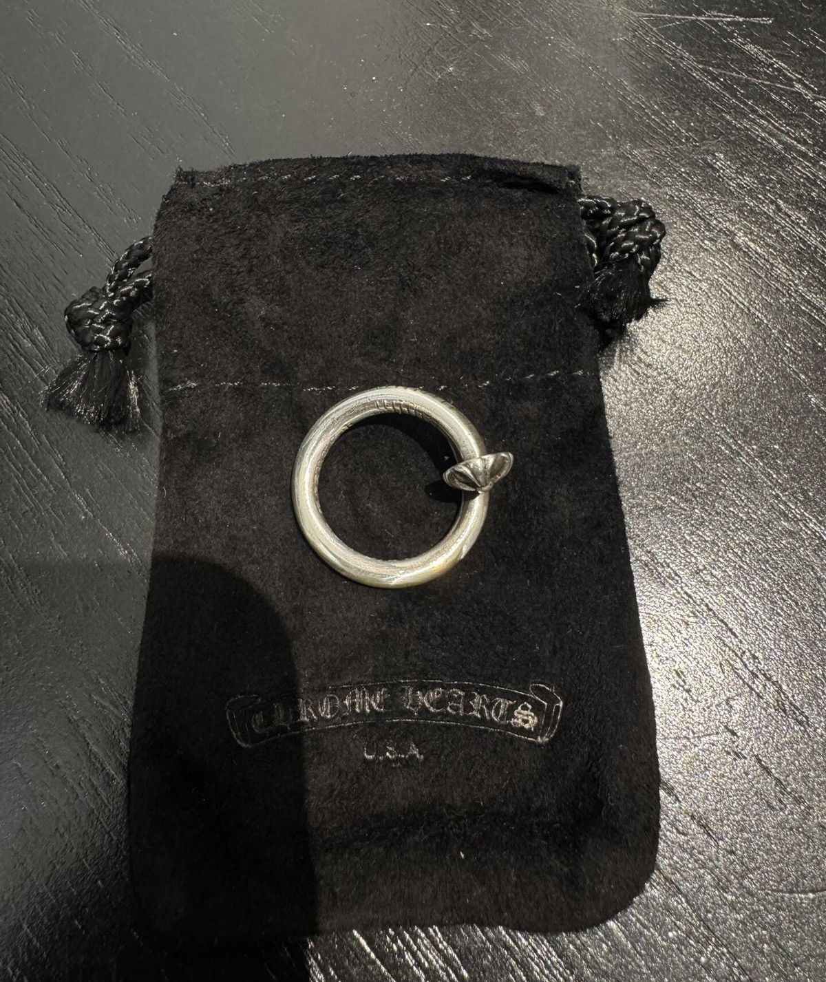 Chrome Hearts Chrome Hearts Cross Stud Round Head 925 Silver Ring Size ONE SIZE - 3 Thumbnail