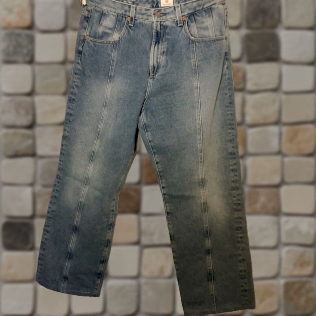 ALEXIS VINTAGE AG Adriano Goldschmied Jeans Paneled Alexxis Straight Women 32 Light Blue Denim Size 24" / US 00 / IT 34 - 1 Thumbnail