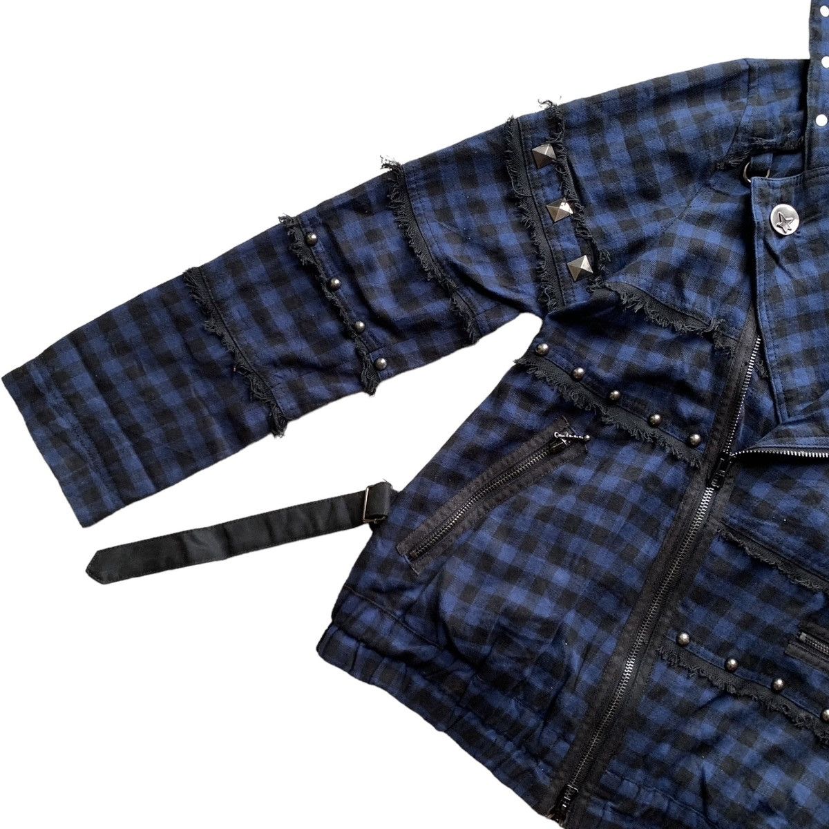 Japanese Brand Studded Bondage Punk by Algonquins Double Collar Jacket Size M / US 6-8 / IT 42-44 - 7 Thumbnail