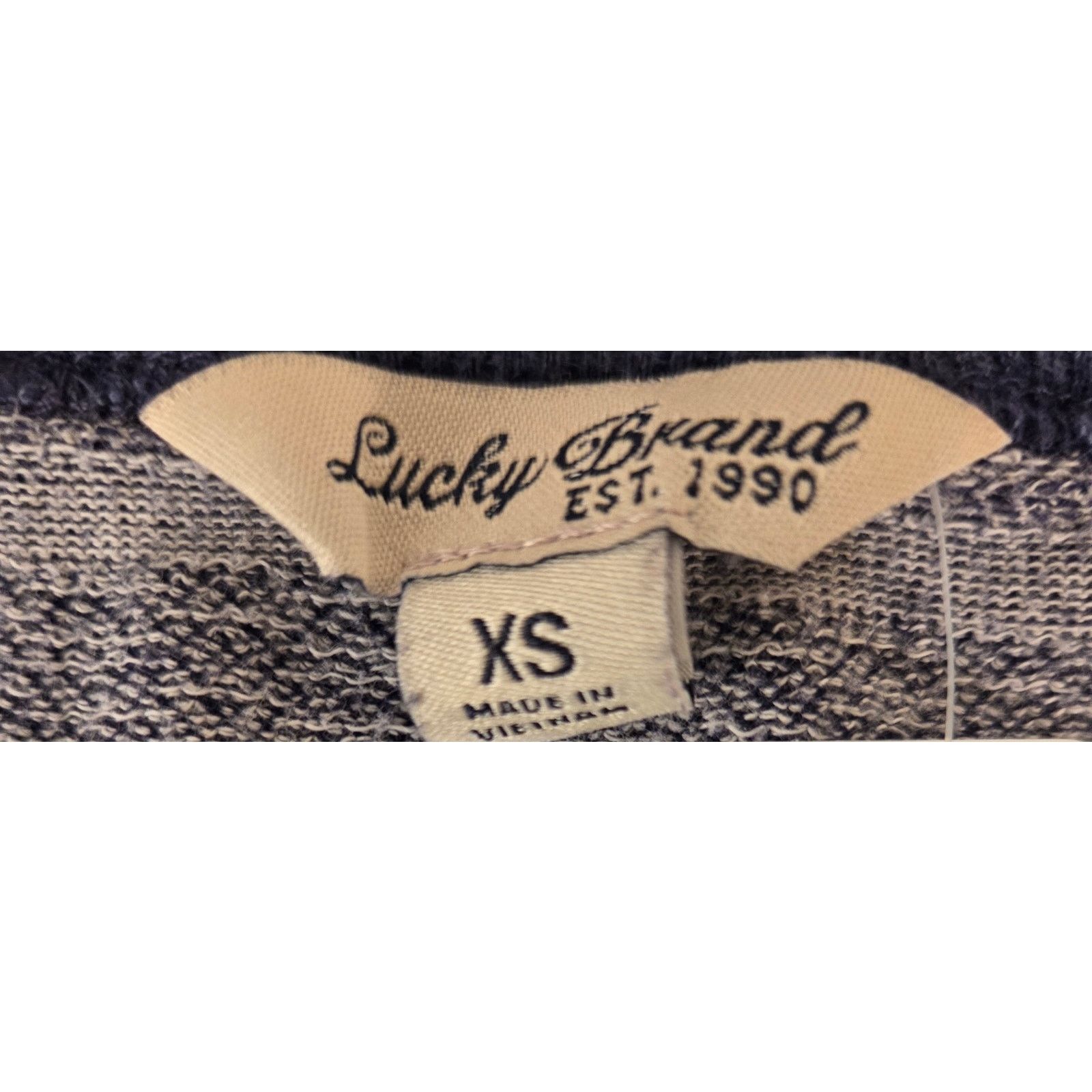 Lucky Brand Lucky Brand Thermal Henley - Navy Blue & Grey - XS Size XS / US 0-2 / IT 36-38 - 6 Thumbnail