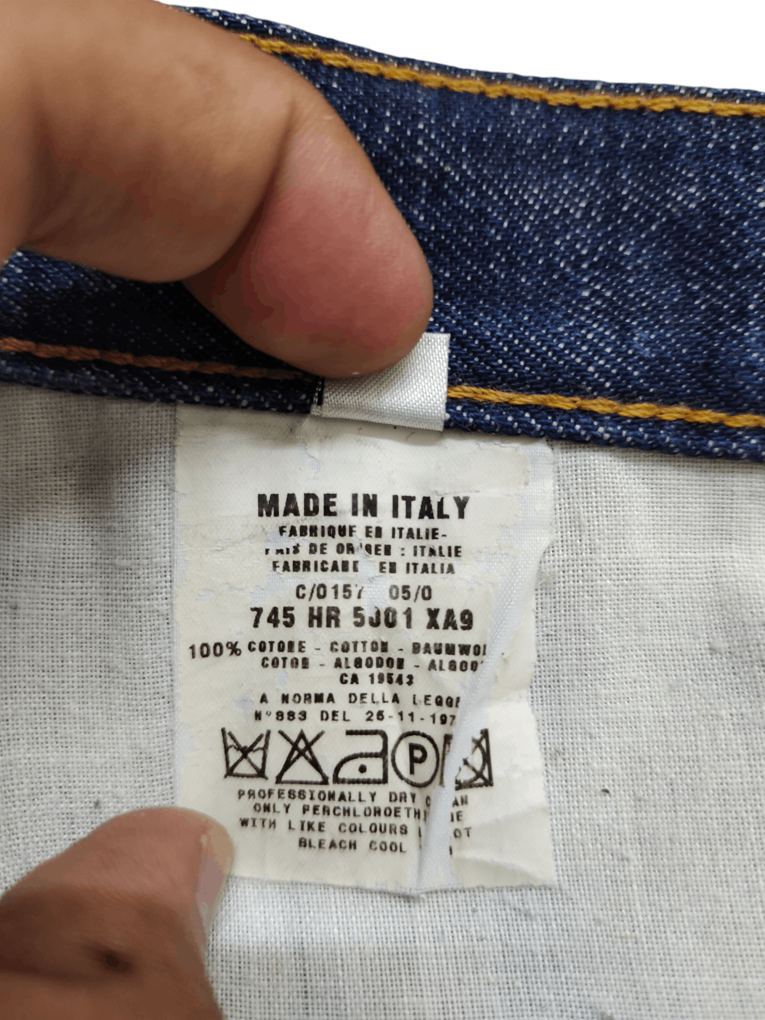 Helmut Lang 90s Helmut Lang Italian Cut Classic Raw Denim Jeans Size US 27 - 18 Thumbnail