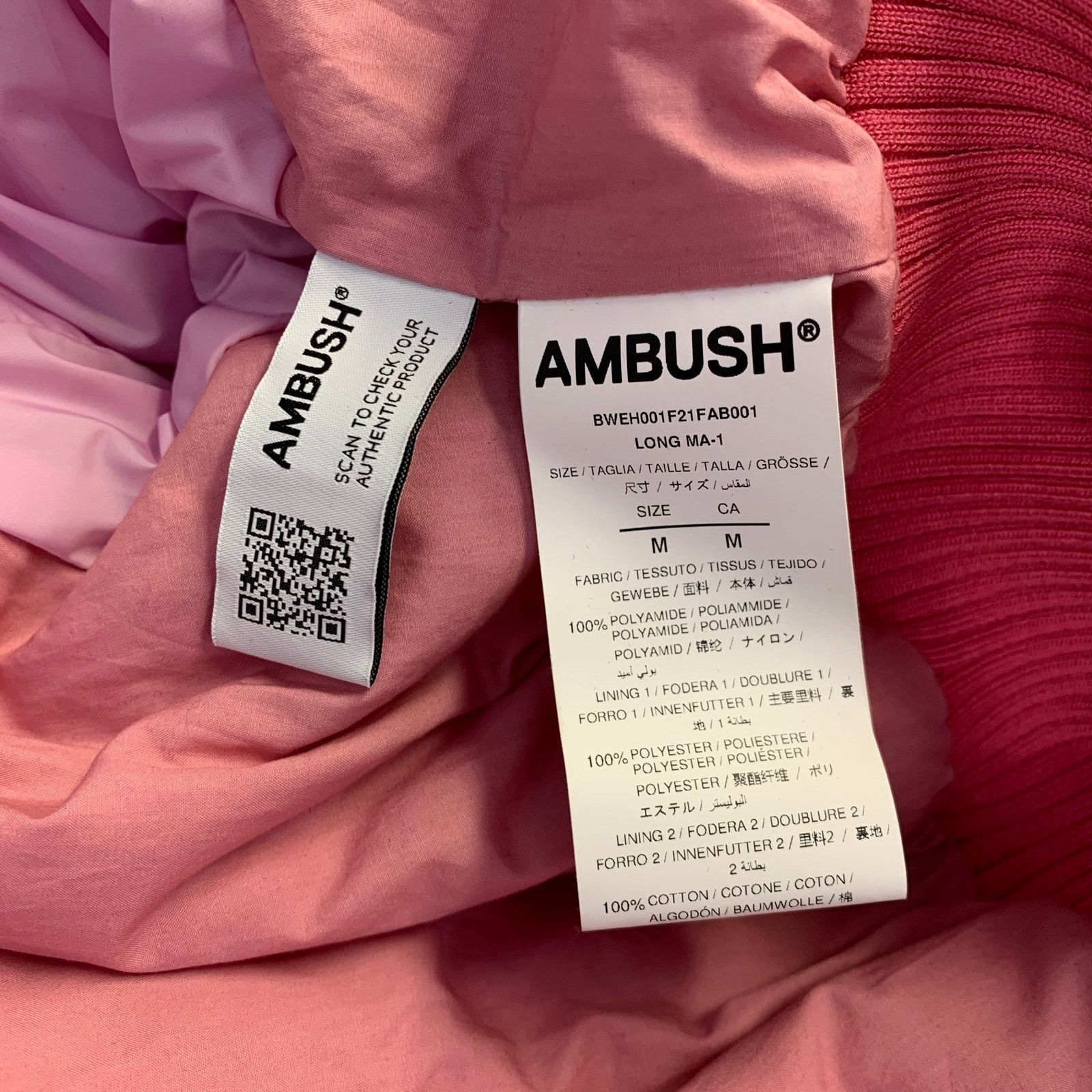 Ambush Design AMBUSH Size M Pink Polyamide Ribbed Knit Coat Dress Coat Size M / US 6-8 / IT 42-44 - 6 Thumbnail