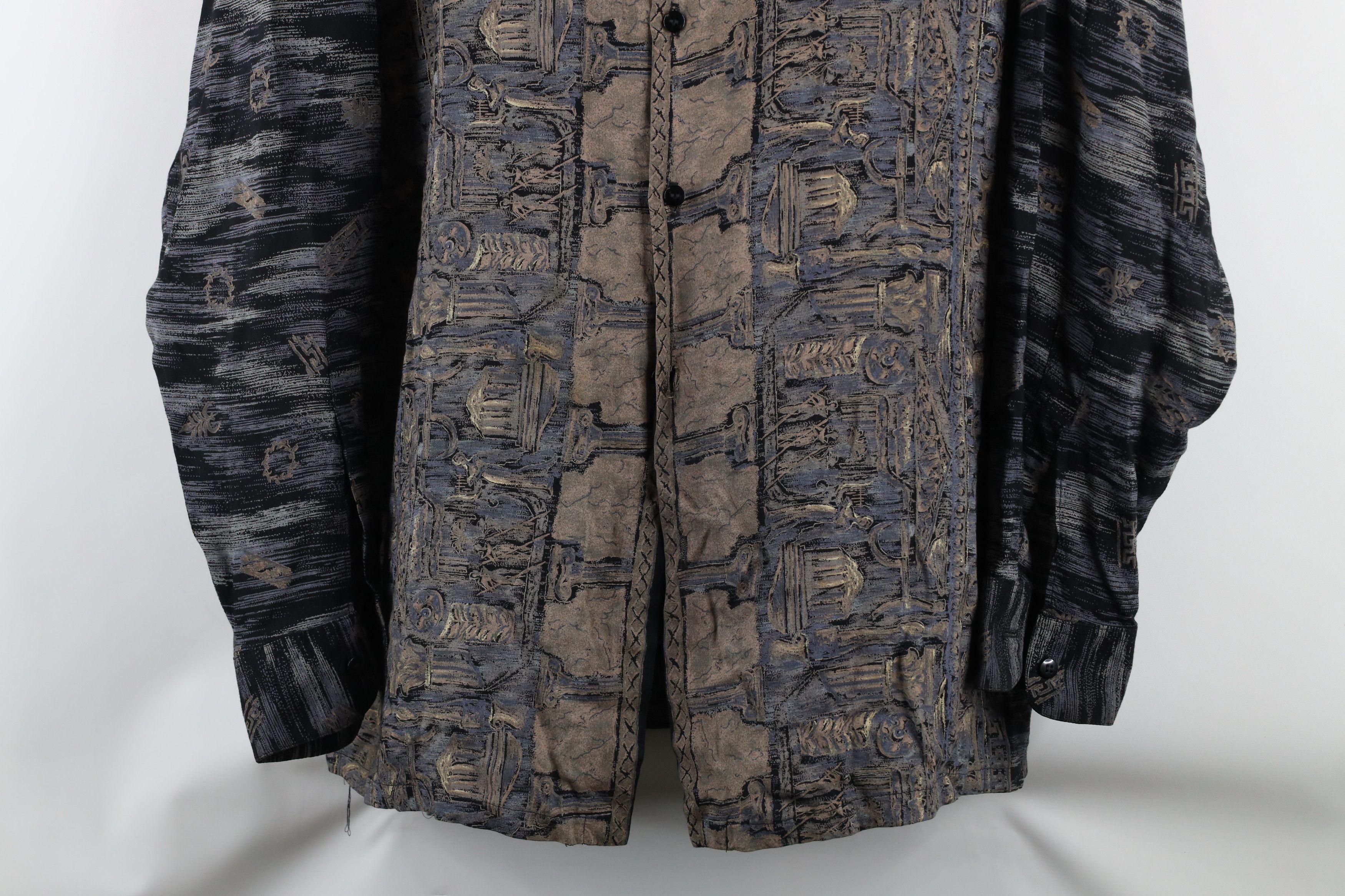 Vintage Vintage 90s Streetwear Art Collared Long Sleeve Button Shirt Size US XL / EU 56 / 4 - 3 Thumbnail