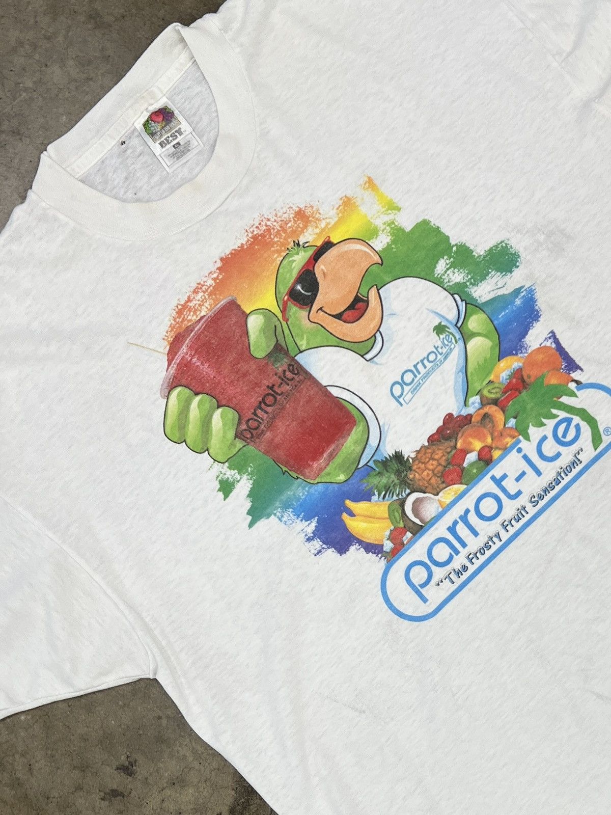 Vintage Vintage Parrot-ice Snow Cone Bird Drink Gas Station Tee XL Size US XL / EU 56 / 4 - 1 Thumbnail