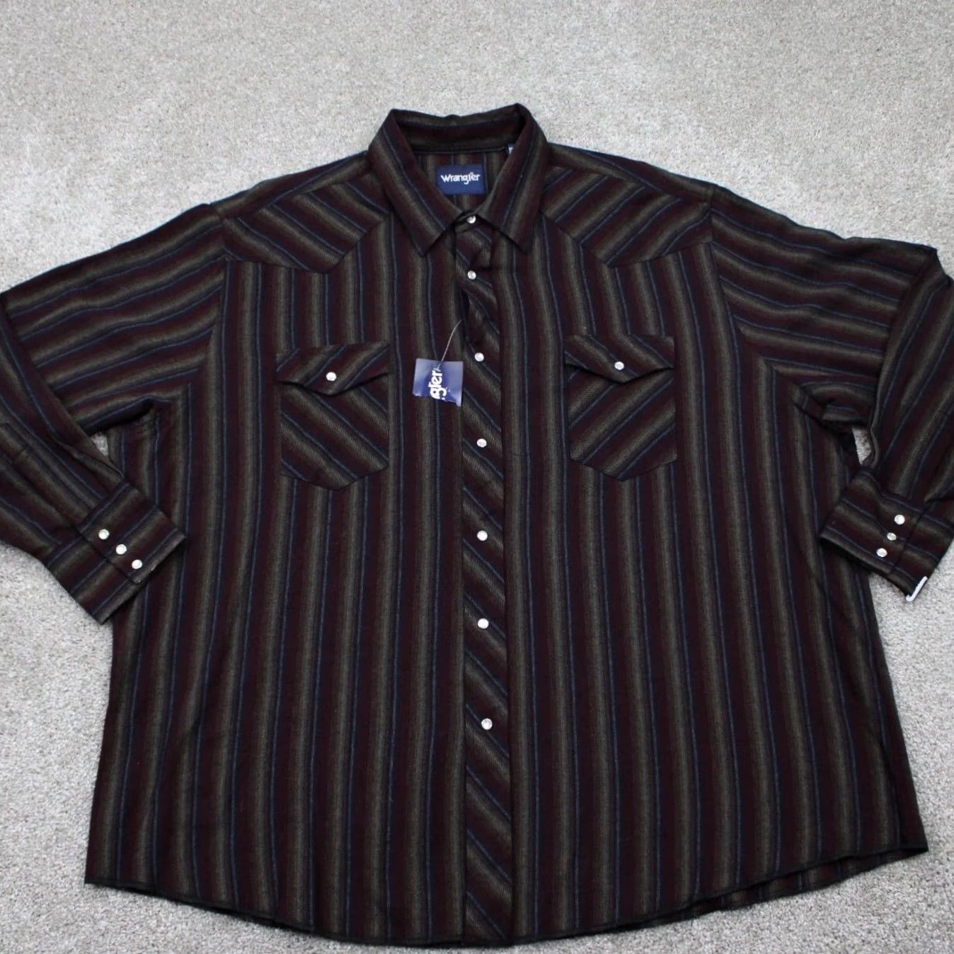 Wrangler Wrangler Shirt Mens 3XL Red Western Flannel Lightweight L/S NWT Big & Tall Snap Button-Up Tee Cowboy Styled Shirt Size US XXL / EU 58 / 5 - 2 Thumbnail