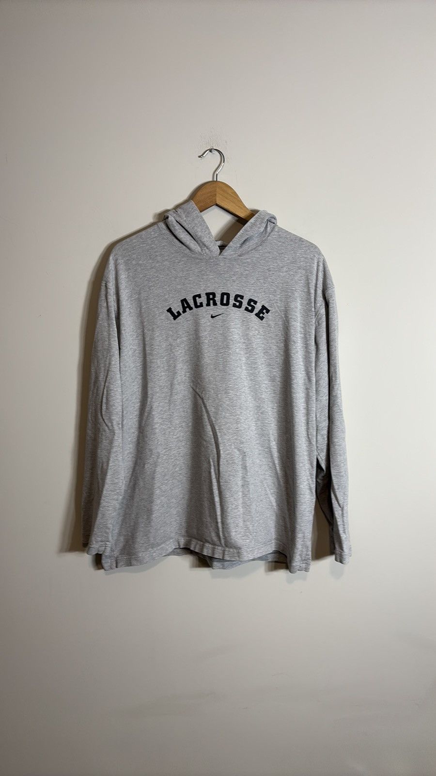 Nike × Vintage Vintage Nike Lacrosse Center Swoosh Hoodie Size US XL / EU 56 / 4 - 1 Thumbnail