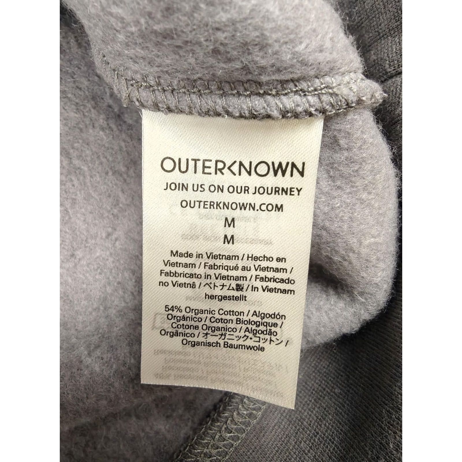 Outerknown Outerknown Terry Hoodie Womens Medium Gray Pullover Kangaroo Pocket Soft Long Sleeve Size M / US 6-8 / IT 42-44 - 4 Thumbnail
