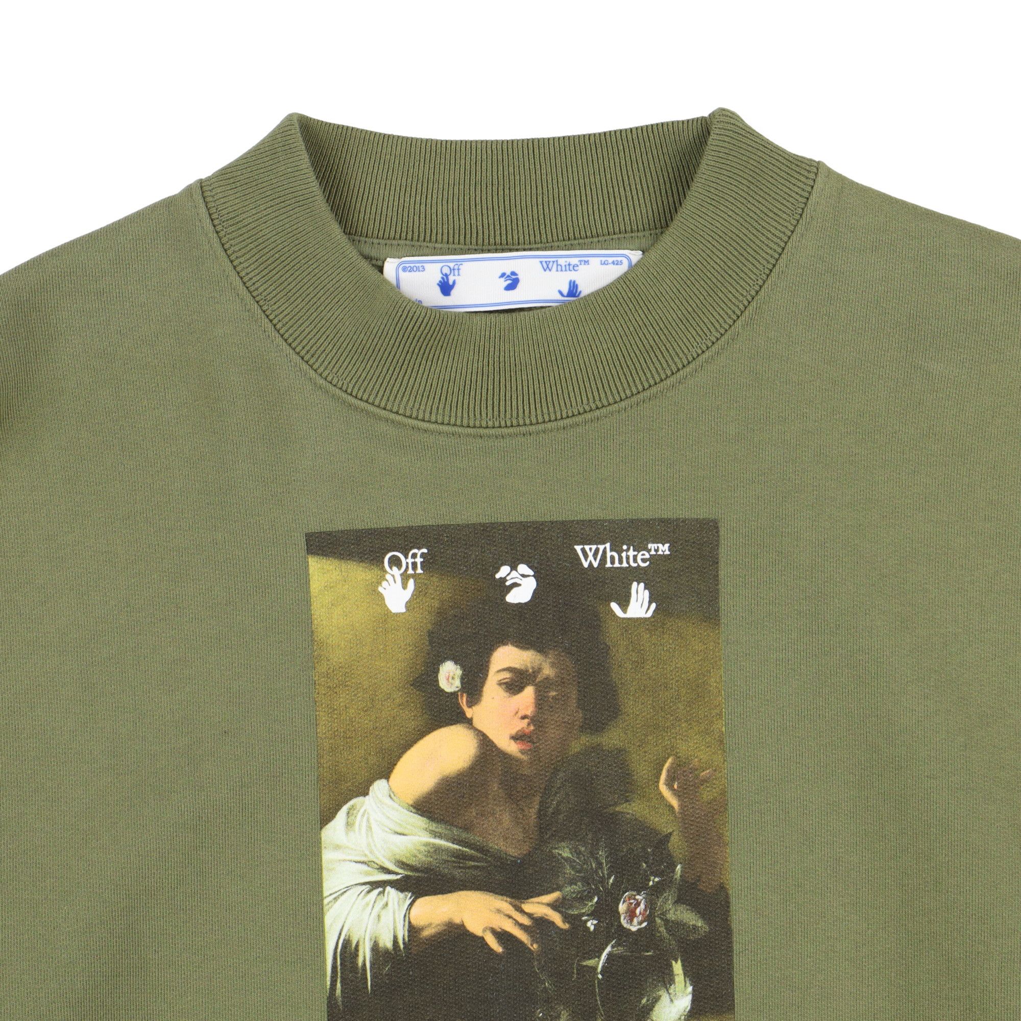 Off-White Green Caravaggio Boy Oversized Skate Sweatshirt Size US XS / EU 42 / 0 - 5 Thumbnail