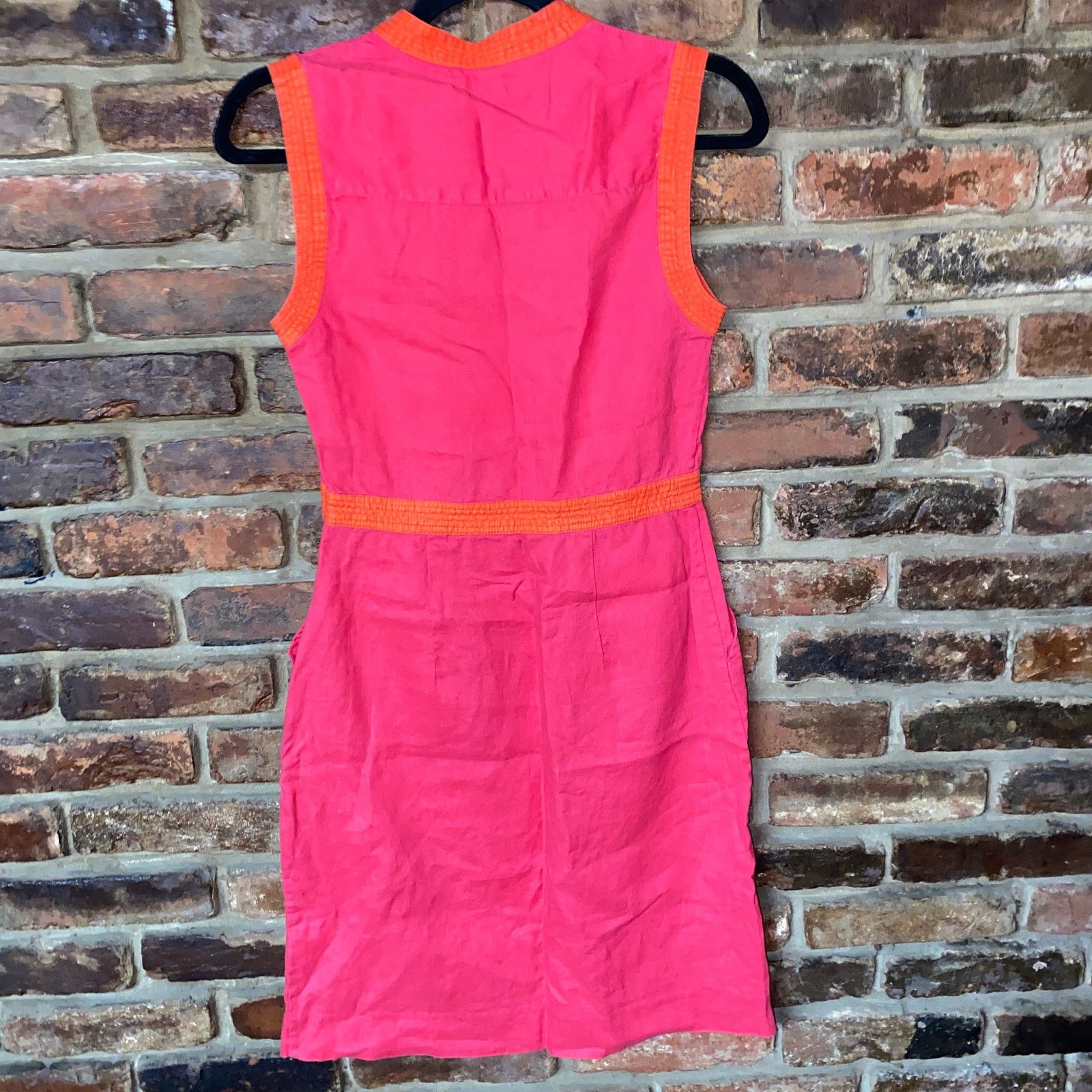 Spegati with jacket orange linen dress