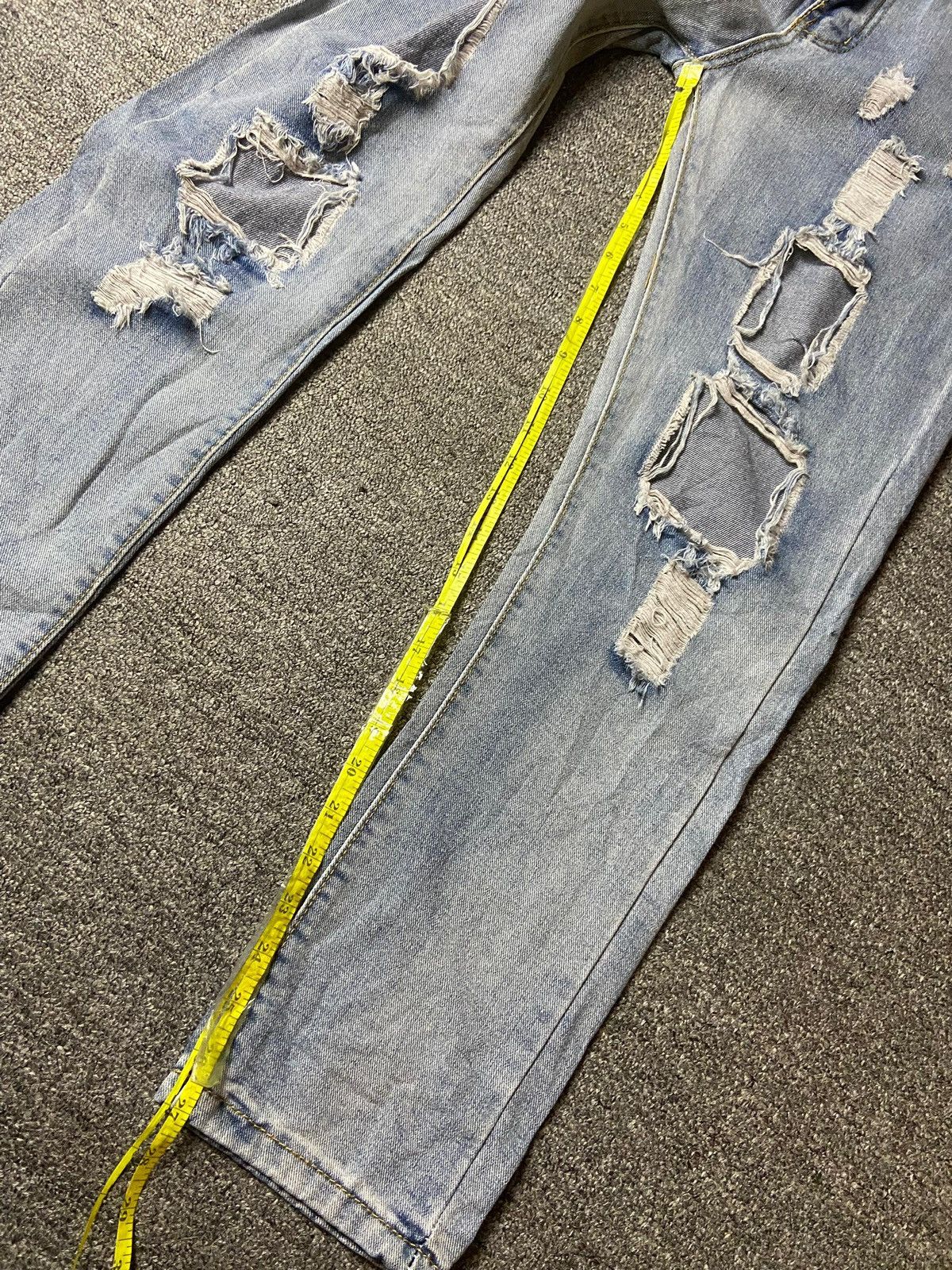 Japanese Brand × Jean × Vintage Japanese Brand Distressed Denim Jeans with Patches (128) Size US 27 - 4 Thumbnail
