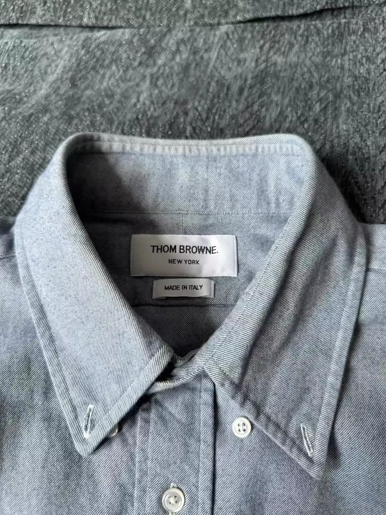 Thom Browne Thom Browne Blue sleeve-labeled shirt 2505-Nextarrow Size US M / EU 48-50 / 2 - 3 Thumbnail