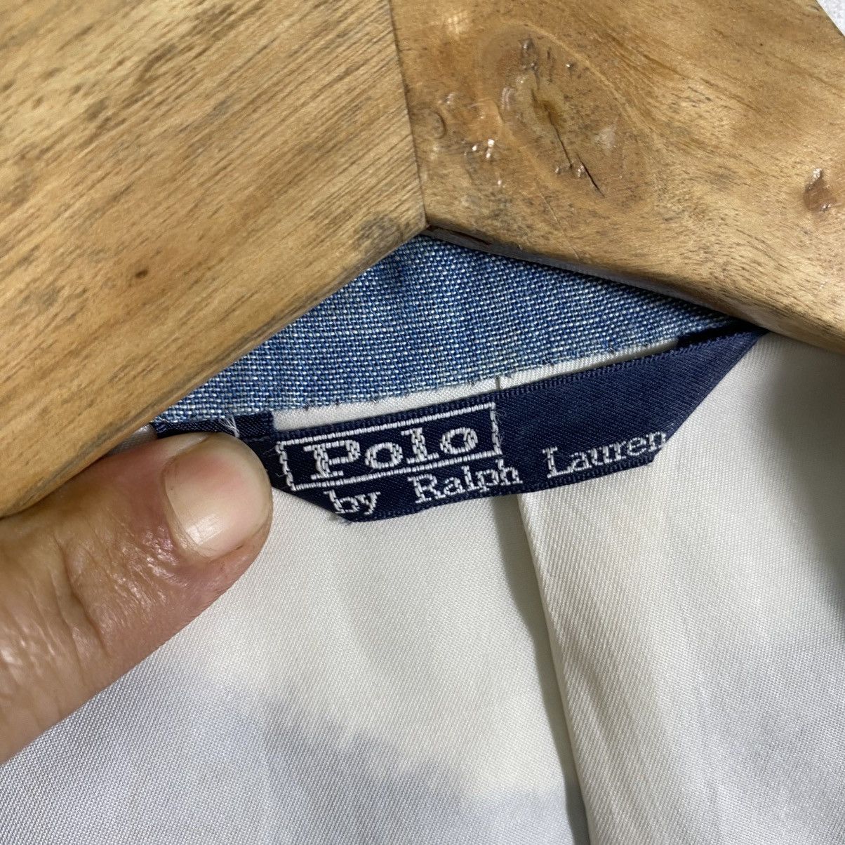 Polo Ralph Lauren Vintage Polo Ralph Lauren Chambray Blue Blazer Jacket Size 42R - 7 Thumbnail