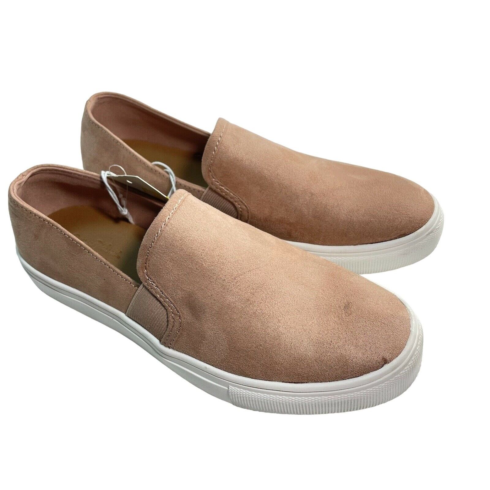 Other Womens Suede Sneakers Slip On Pink Rose Blush Twin Gore Size Size US 7 / IT 37 - 1 Thumbnail