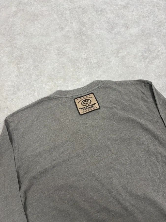 Dolce & Gabbana 2000s Dolce & Gabbana Grey V-Neck Deluxe Longsleeve T-Shirt Size US S / EU 44-46 / 1 - 9 Thumbnail