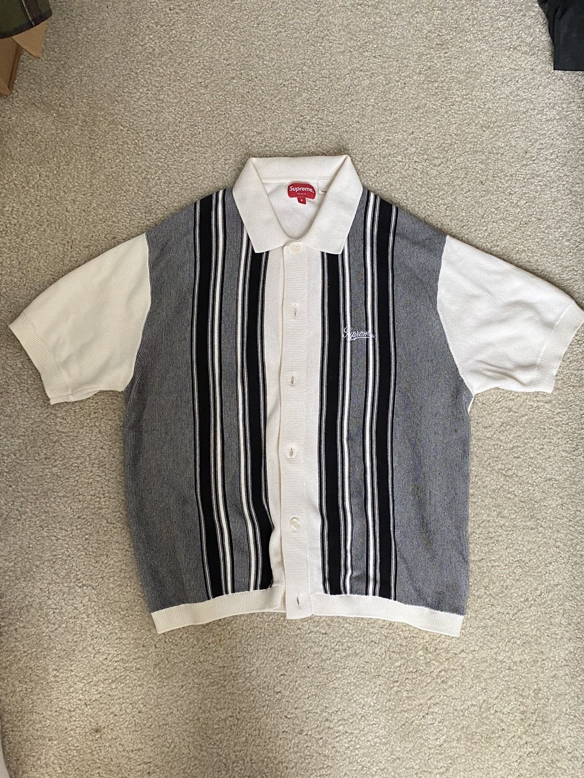 Supreme Stripe Button Up Polo 