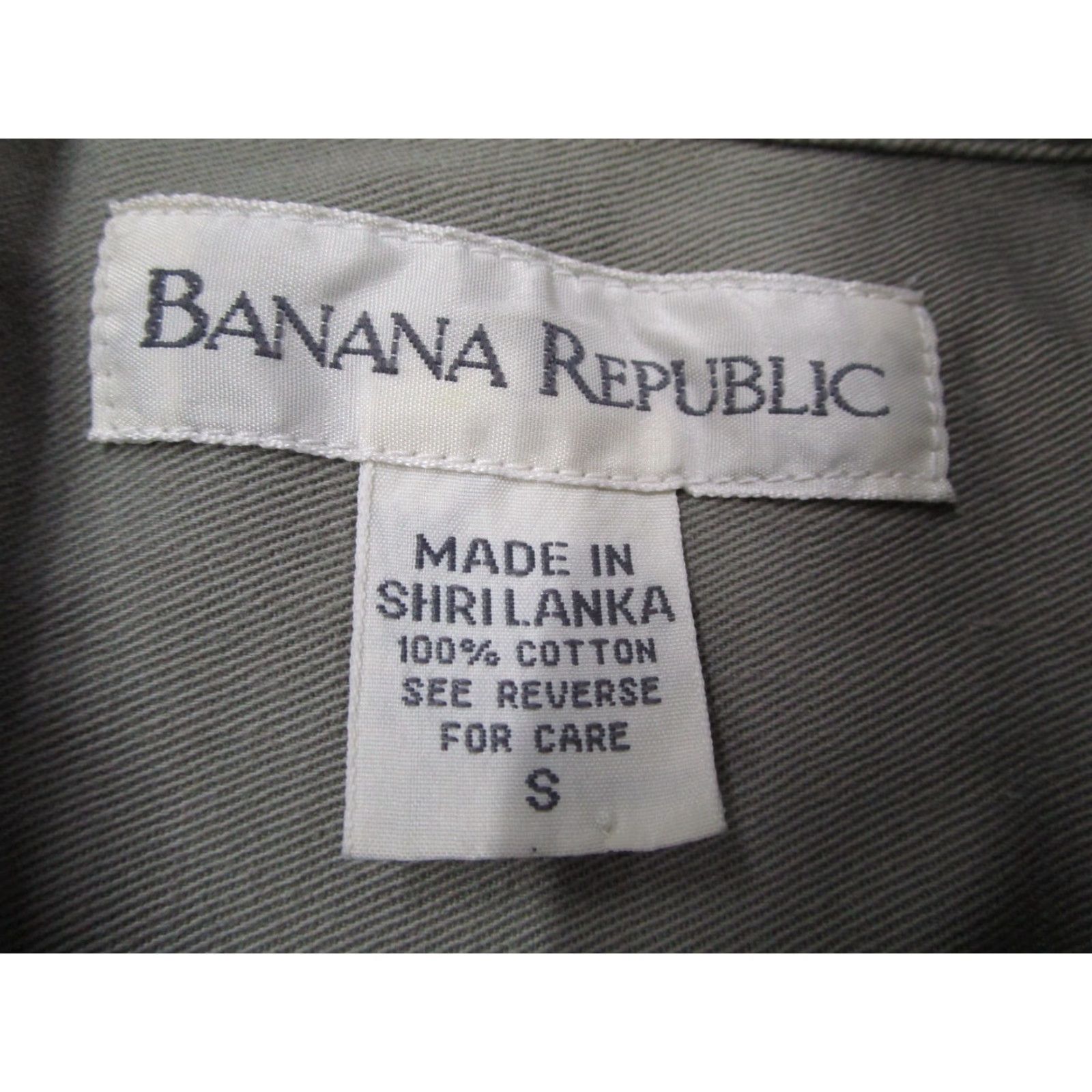 Banana Republic VINTAGE Banana Republic Button-Up Shirt Mens Small Green Long Sleeve Safari 90s Retro Casual Size US S / EU 44-46 / 1 - 3 Thumbnail