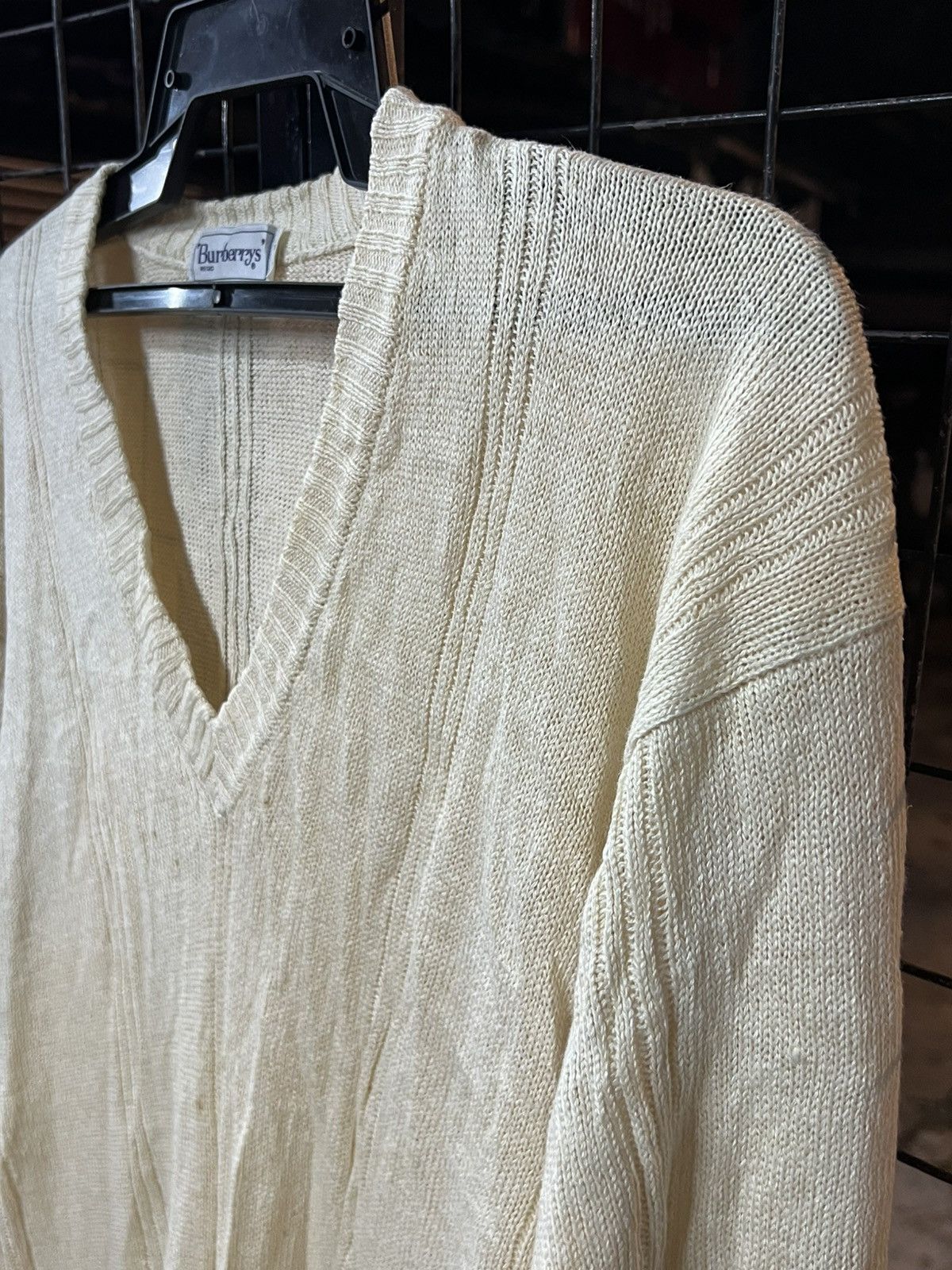 Burberry × Vintage Vintage Burberrys sweater knitwear v neck Size US L / EU 52-54 / 3 - 4 Thumbnail