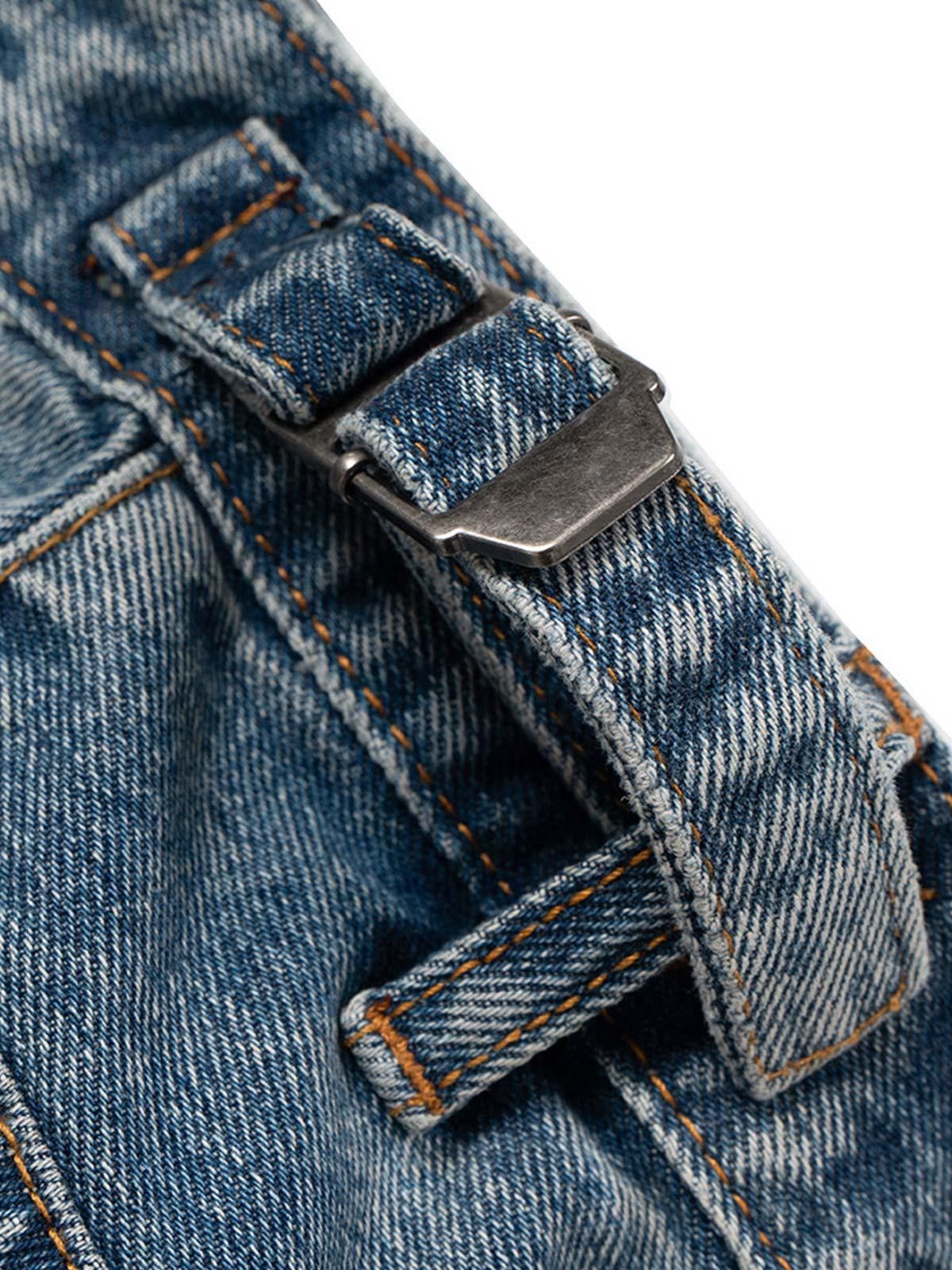Japanese Brand Street Ripped Denim Shorts Size ONE SIZE - 7 Thumbnail