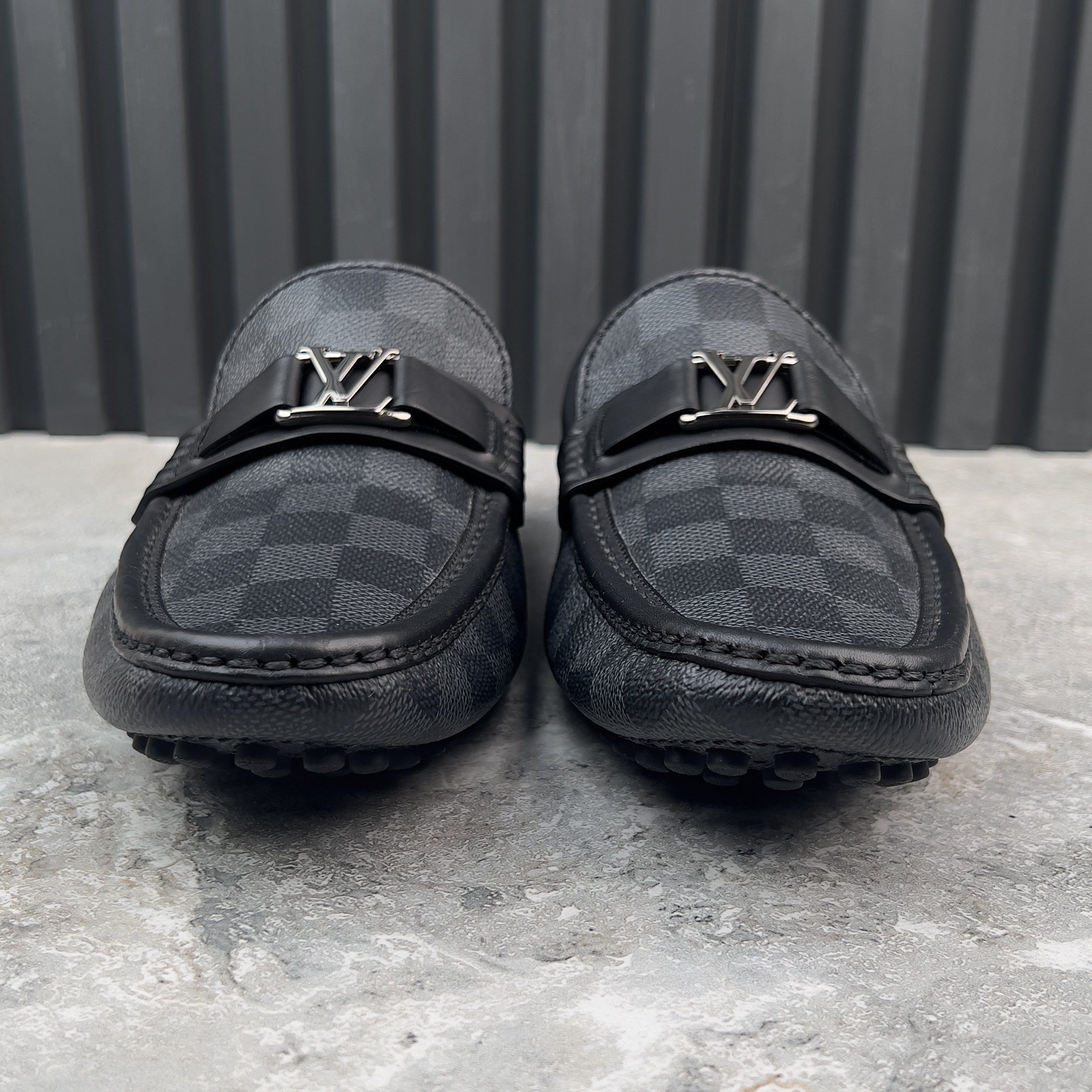 Louis Vuitton RRP$835 Hockenheim Moccasin Graphite Damier Size US 8.5 / EU 41-42 - 5 Thumbnail