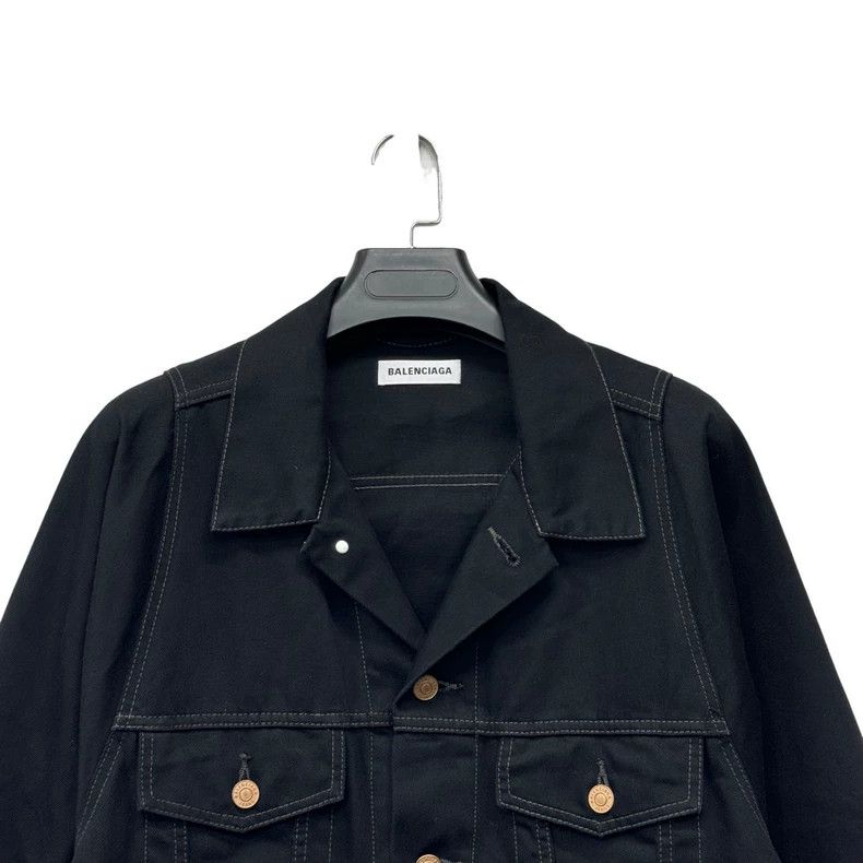 Balenciaga Balenciaga size 38 Black silhouette denim jacket Size XS / US 0-2 / IT 36-38 - 3 Thumbnail