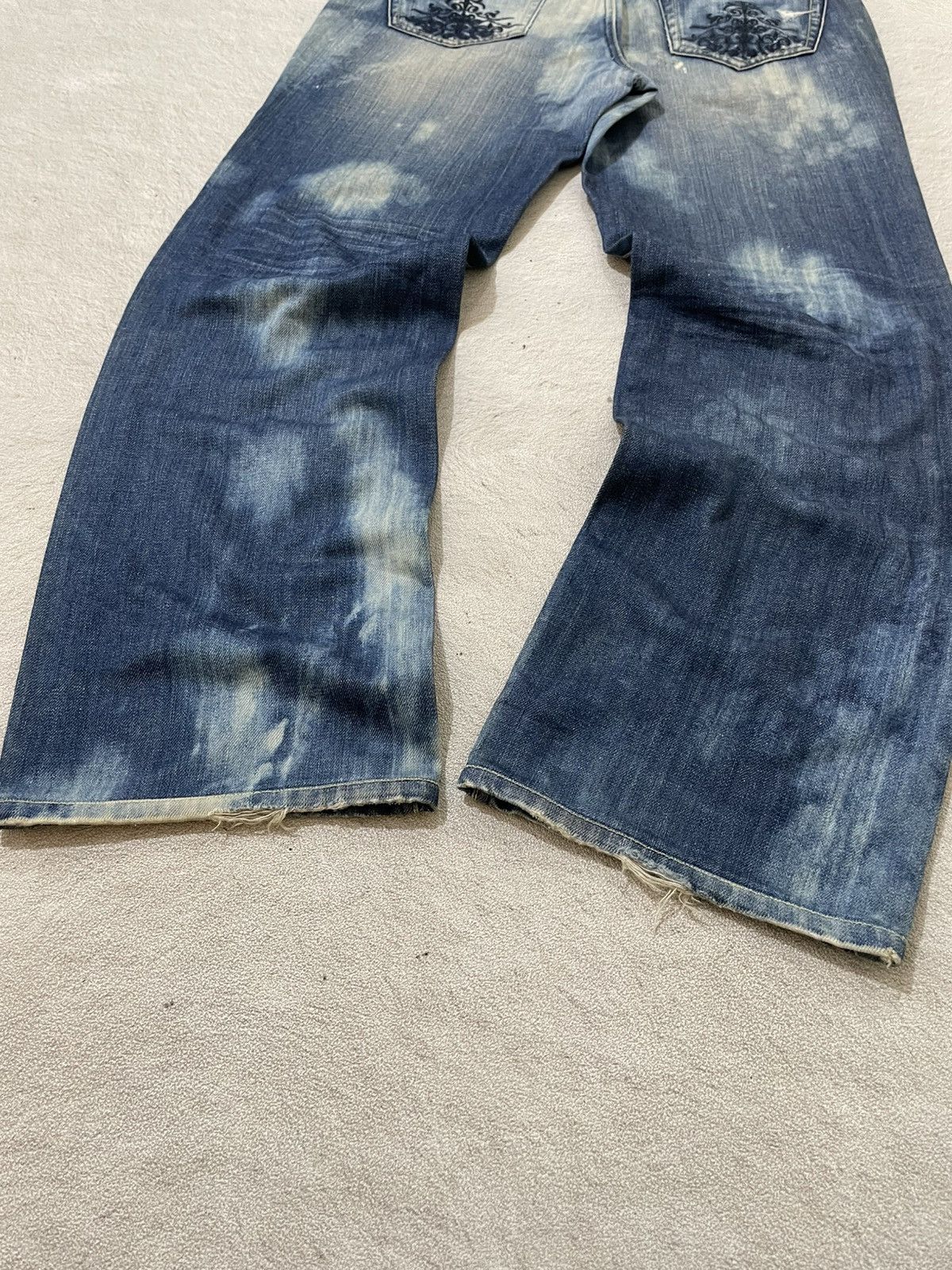 Hysteric Glamour 2000s Japanese Brand Acid Washed Denim Y2K Embroidered Size US 32 / EU 48 - 8 Thumbnail