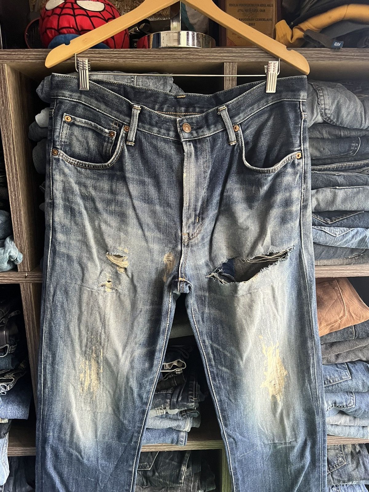 Edwin 🔥Made in Japan Edwin Distressed Denim Size US 35 - 4 Thumbnail