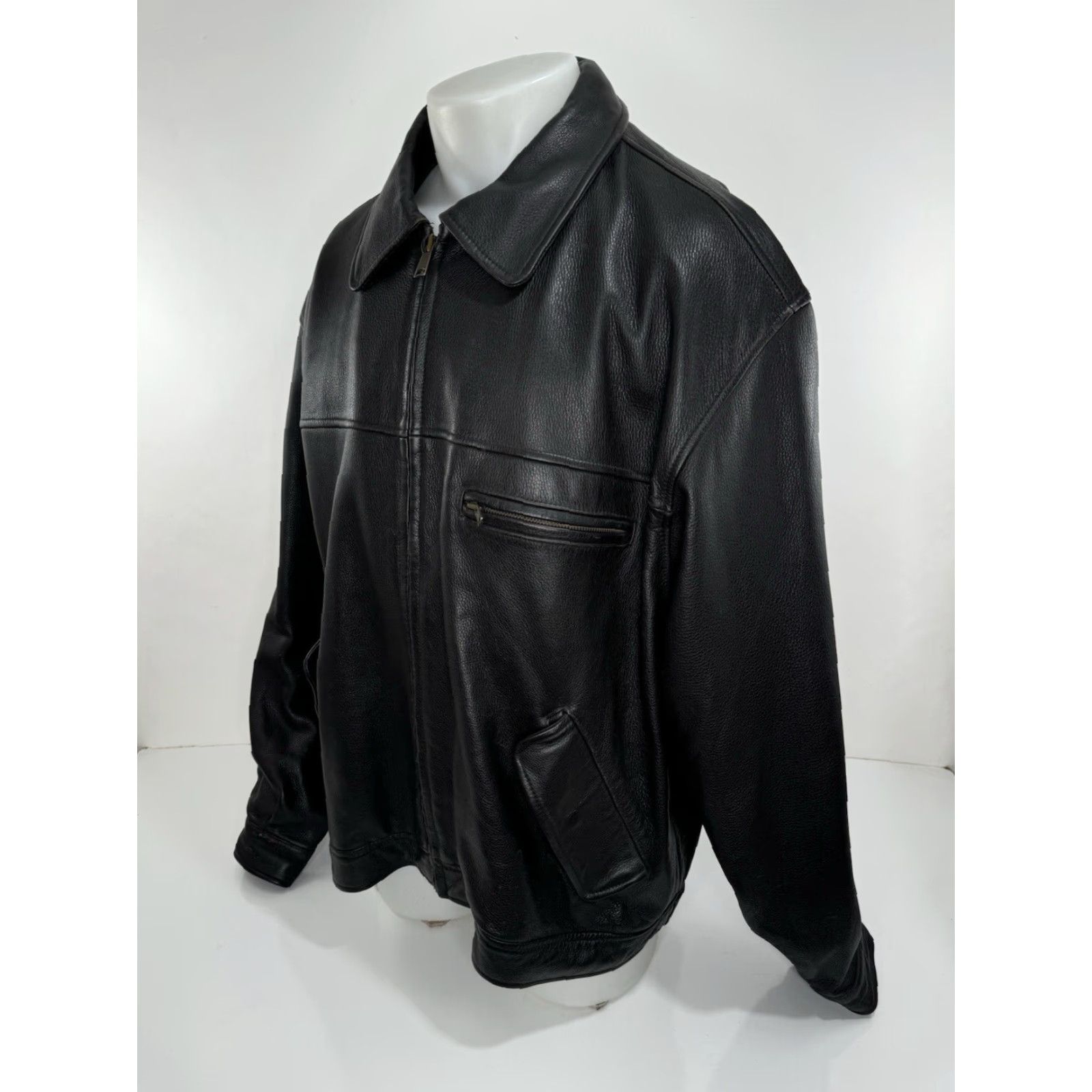 Eddie Bauer EDDIE BAUER JOURNEYMAN LEATHER XL Bomber Jacket Heavy Duty Flight Jacket Mens Size US XL / EU 56 / 4 - 2 Thumbnail
