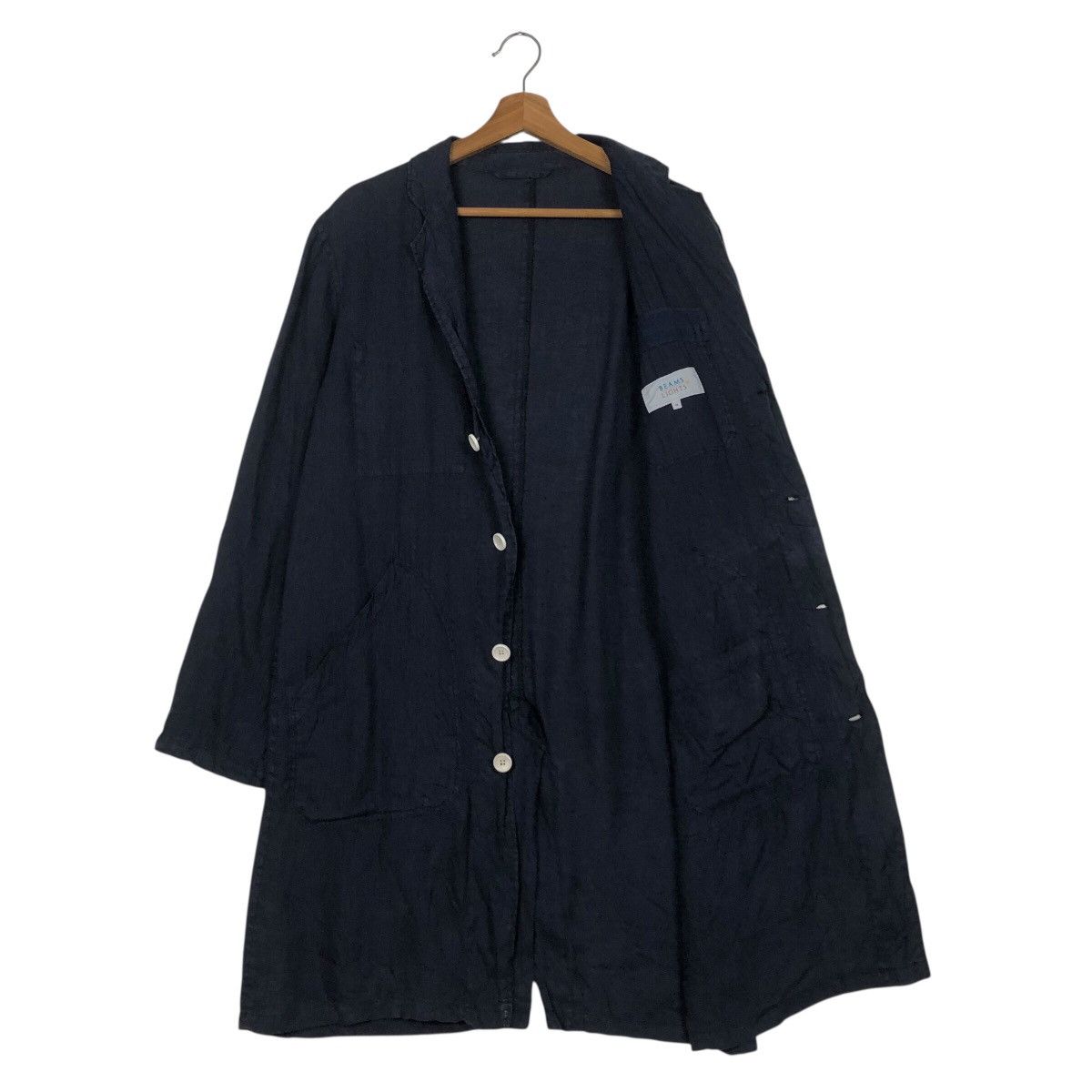 Beams Plus 📌Rich Blue Vintage Long Jacket Beams Plus Issey Miyake Size US M / EU 48-50 / 2 - 12 Thumbnail