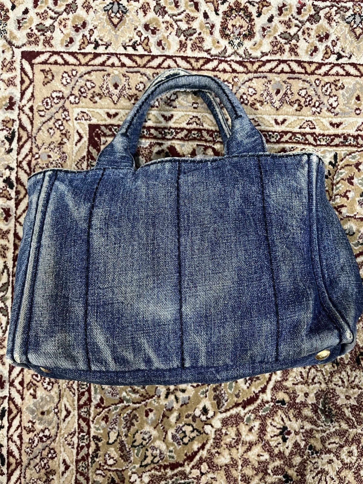 Prada PRADA Canapa Denim Handbag/Tote Size ONE SIZE - 2 Thumbnail