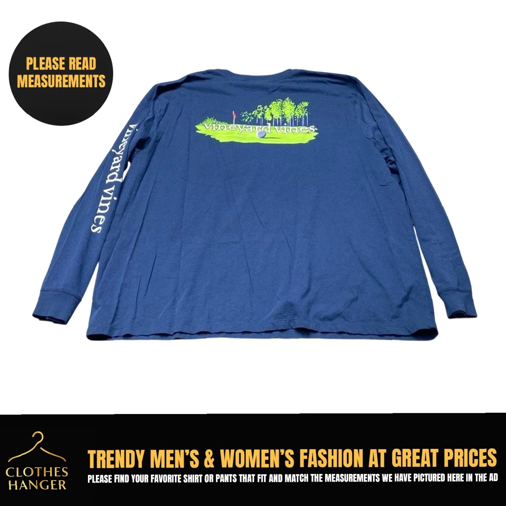 Vineyard Vines Vineyard Vines Golf Putt Long-Sleeve Pocket Tee T-Shirt Blue Men's 2XL 8093 Size US XXL / EU 58 / 5 - 2 Thumbnail