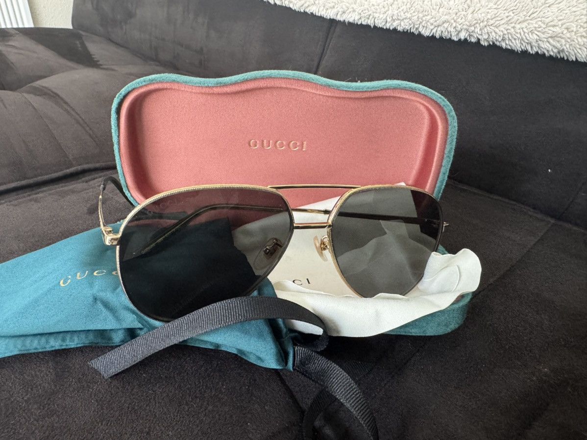 Gucci Gucci Aviator Glasses Size ONE SIZE - 1 Thumbnail