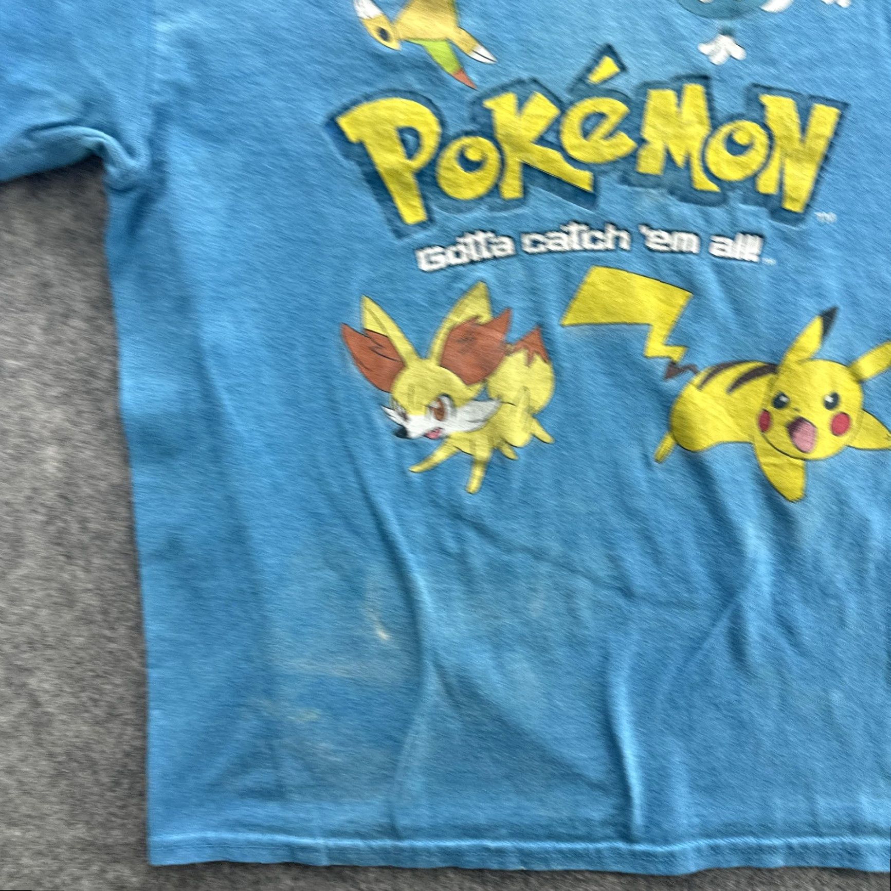 Vintage Pokemon Shirt Mens 2XL Blue Pikachu Chespin Fennekin Froakie Tee Gotta Catch Em All Size US XXL / EU 58 / 5 - 5 Thumbnail