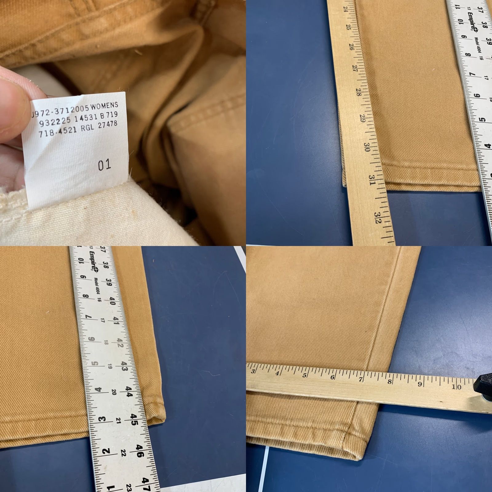 Vintage VINTAGE L.L.Bean Khaki Button Pants Womens 32x31 Canvas Workwear Made USA Beige Carpenter Pockets Size 38" / US 16 / IT 52 - 9 Thumbnail
