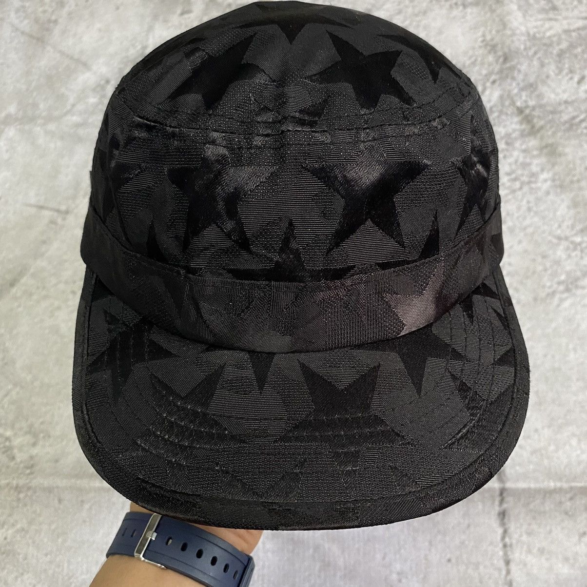 Other Star Pattern Black on Black patrol hat Size ONE SIZE - 1 Thumbnail