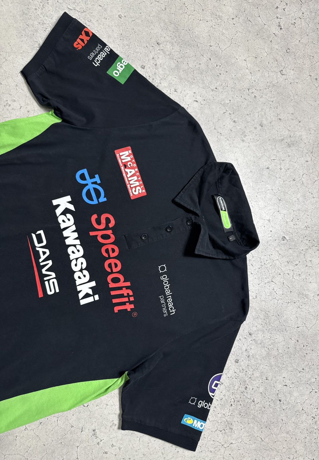 Vintage Kawasaki Racing Polo Shirt Black Size L Vintage Size US L / EU 52-54 / 3 - 7 Thumbnail