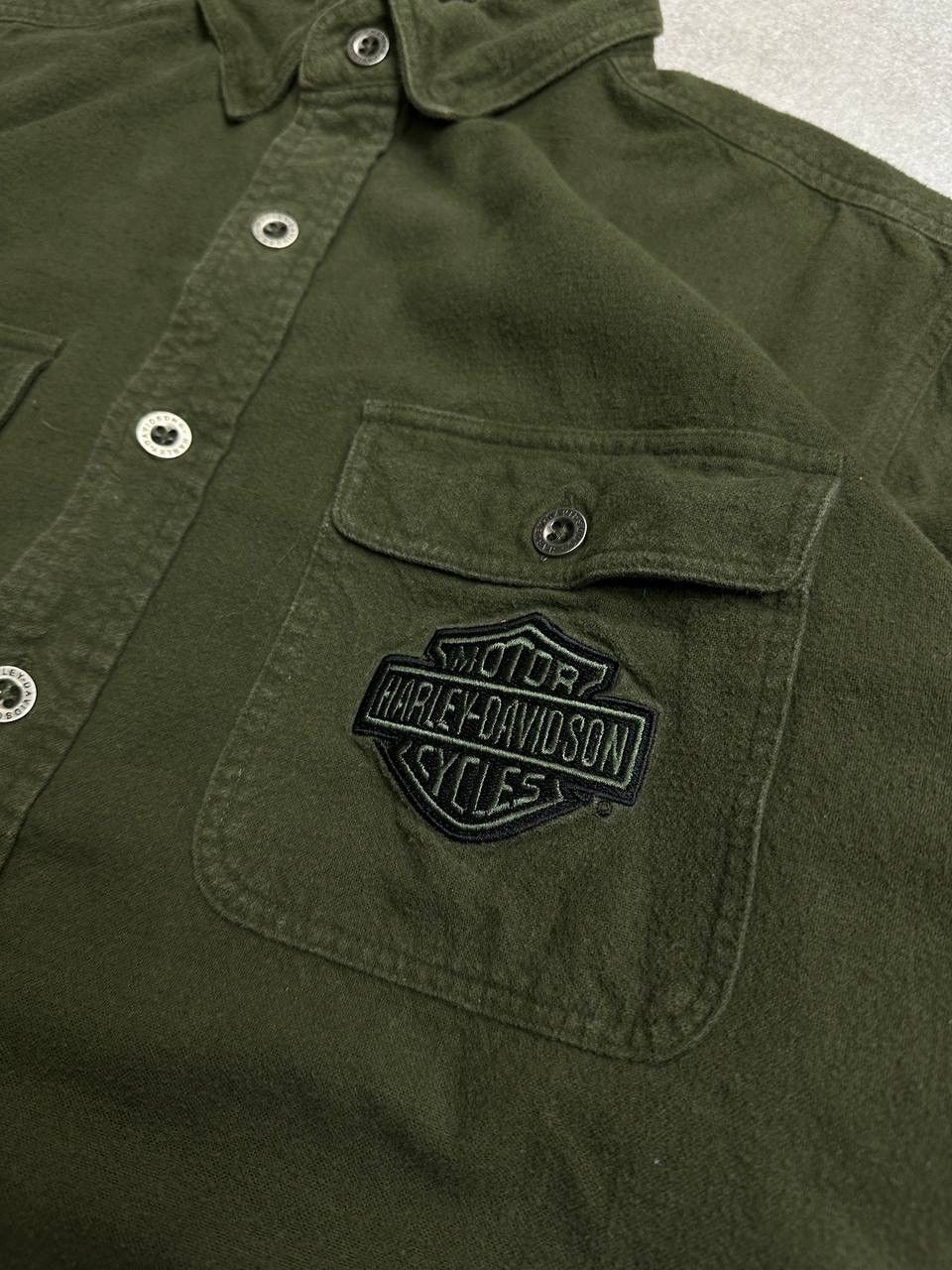 Harley Davidson Vintage Harley Davidson Overshirt Cotton Jacket Rare M Size US M / EU 48-50 / 2 - 4 Thumbnail