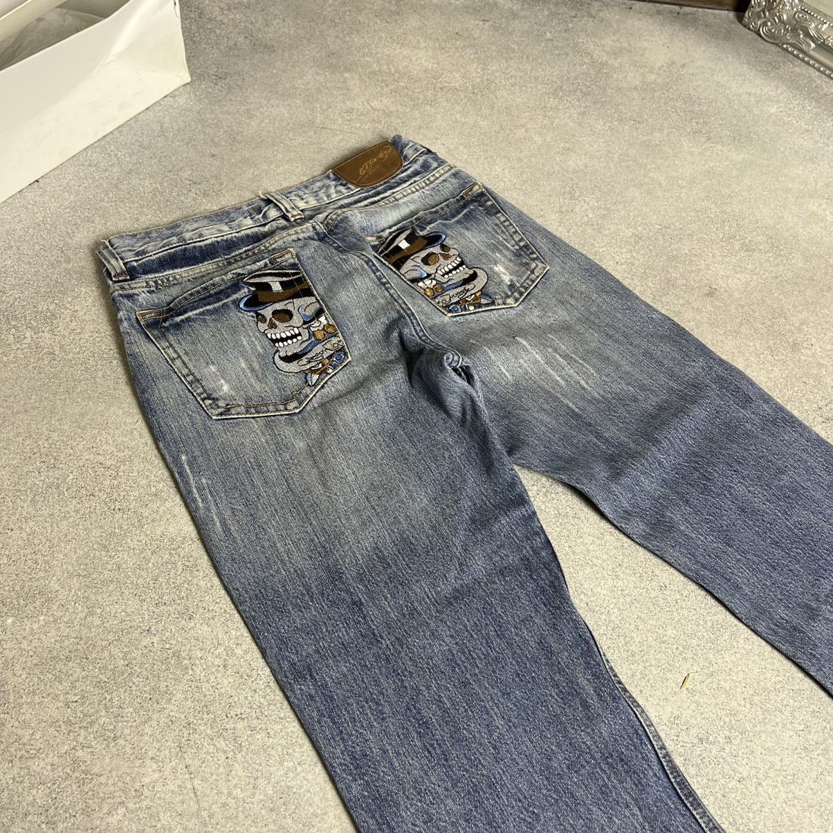 Ed Hardy Vintage Ed Hardy Jeans Baggy Japanese Y2K Size US 31 - 2 Thumbnail