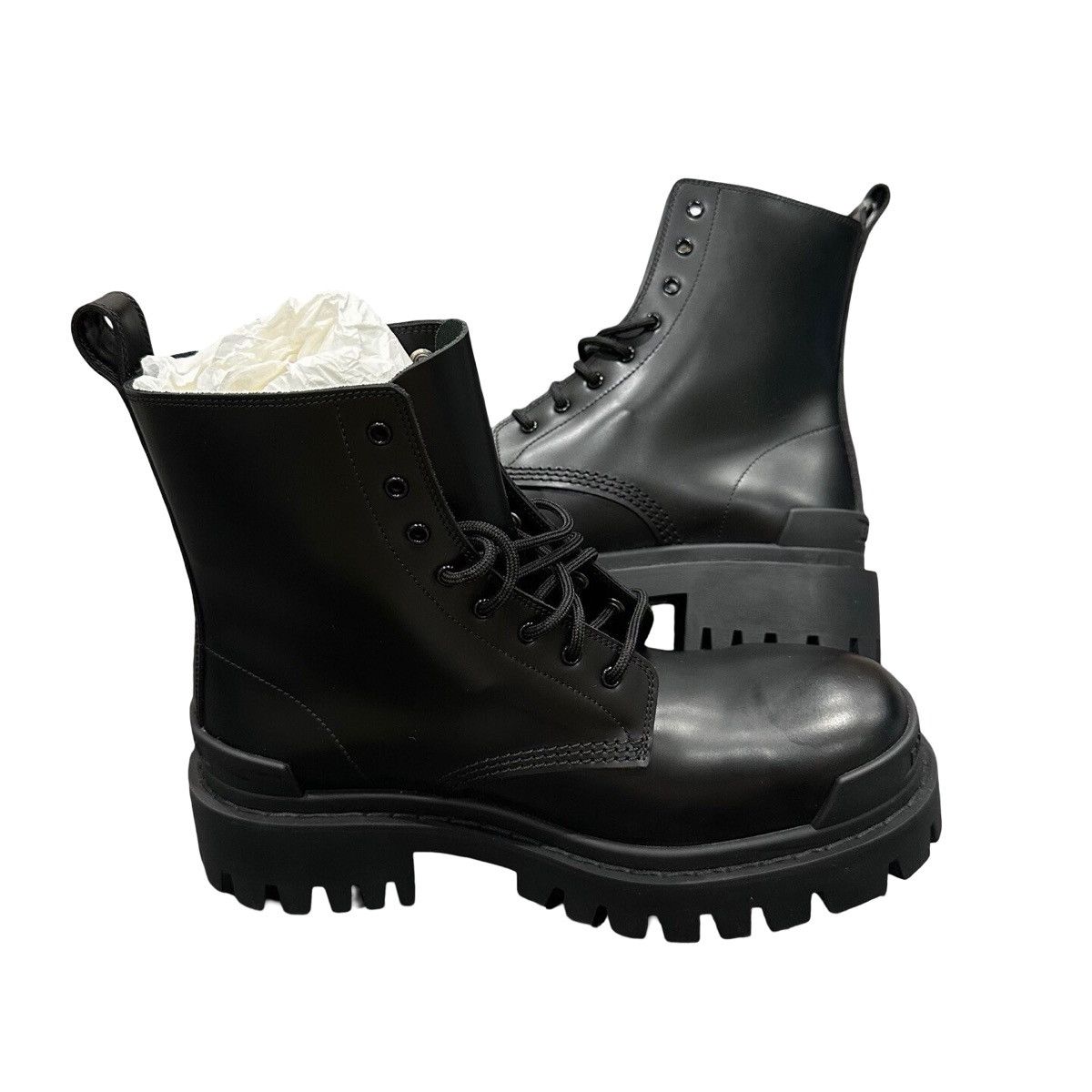 Balenciaga Balenciaga Strike lace-up boots in black leather Size US 8 / IT 38 - 5 Thumbnail