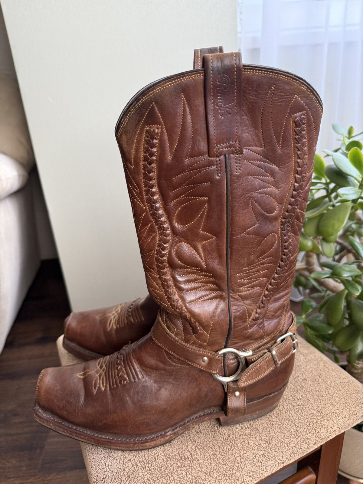 Cowboy Equipment Vintage Rancho Western Cowboy Boots Biker Celine Vibe Size US 9 / EU 42 - 10 Thumbnail