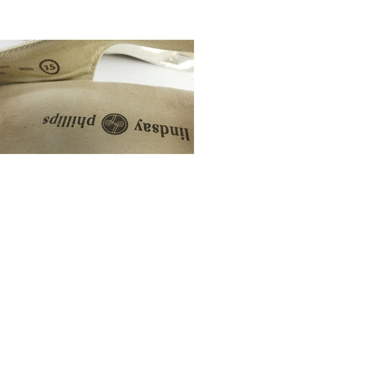 Vintage Lindsay Phillips Espadrille Wedge Slingback Sandal 7.5 GOLD 2 Ornament Sets Size US 8 / IT 38 - 9 Thumbnail