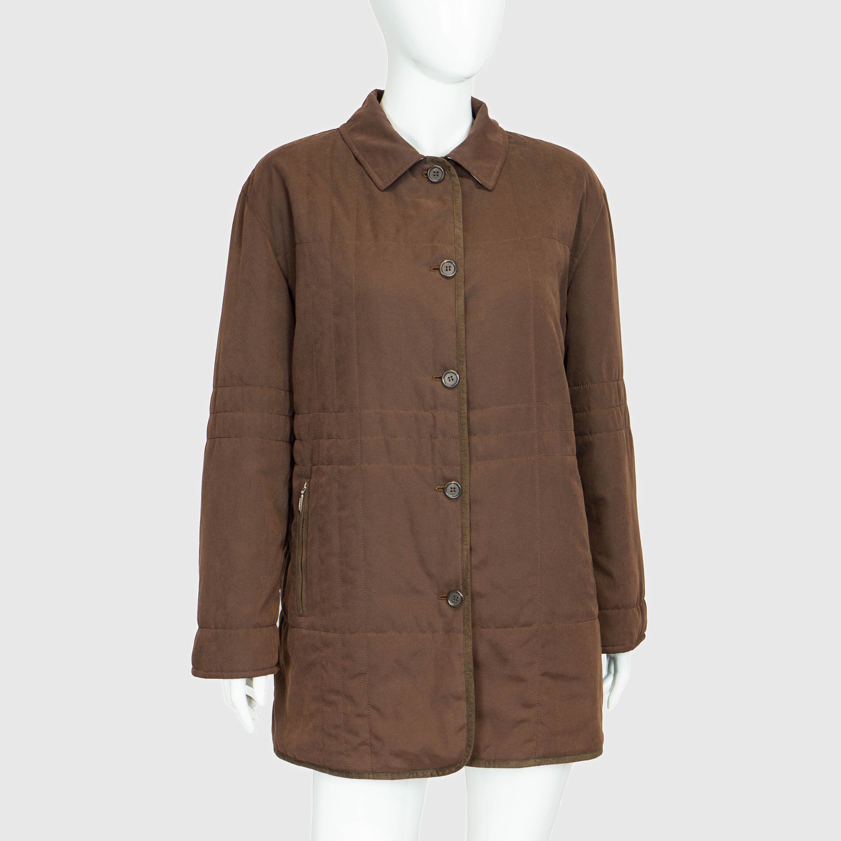 image of Burberry Check Women Brown Coat Jacket Vintage 90's 00S, Men's (Size Medium)