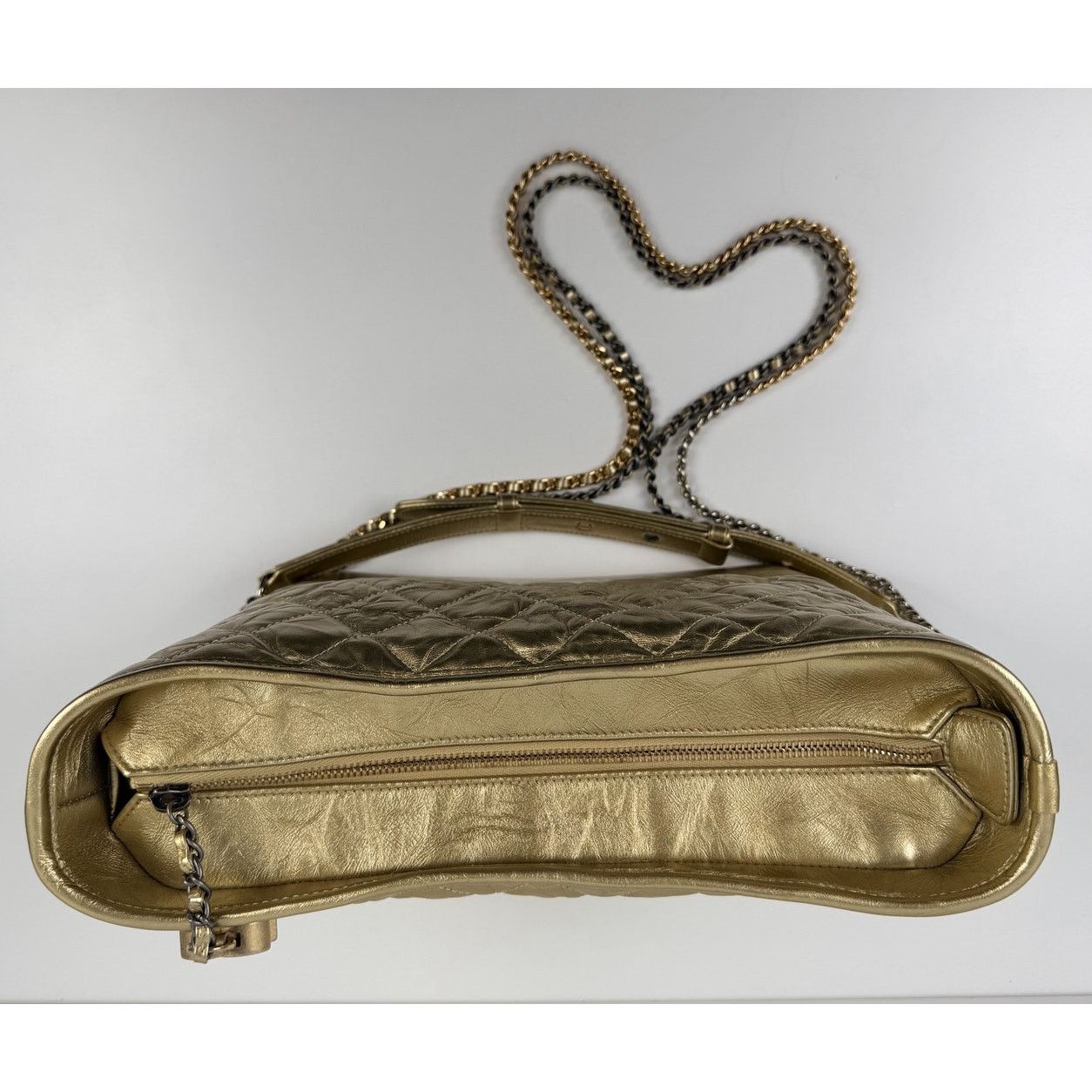 Chanel Chanel Gabrielle Gold Aged Calfskin Large Leather Handbag Size ONE SIZE - 7 Thumbnail