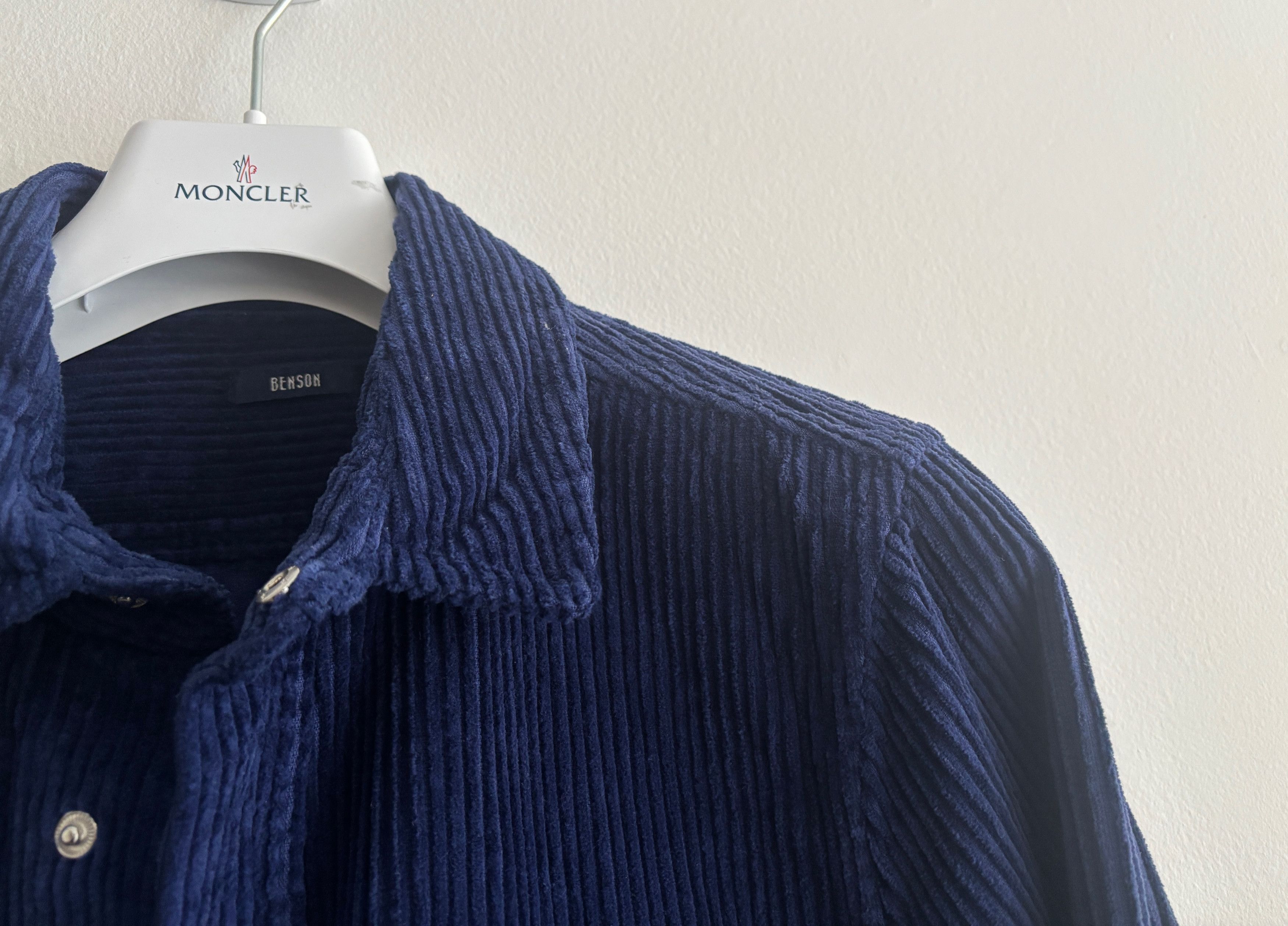 Benson $225 Corduroy Blue Snap Button Overshirt Shirt Jacket Size US S / EU 44-46 / 1 - 3 Thumbnail