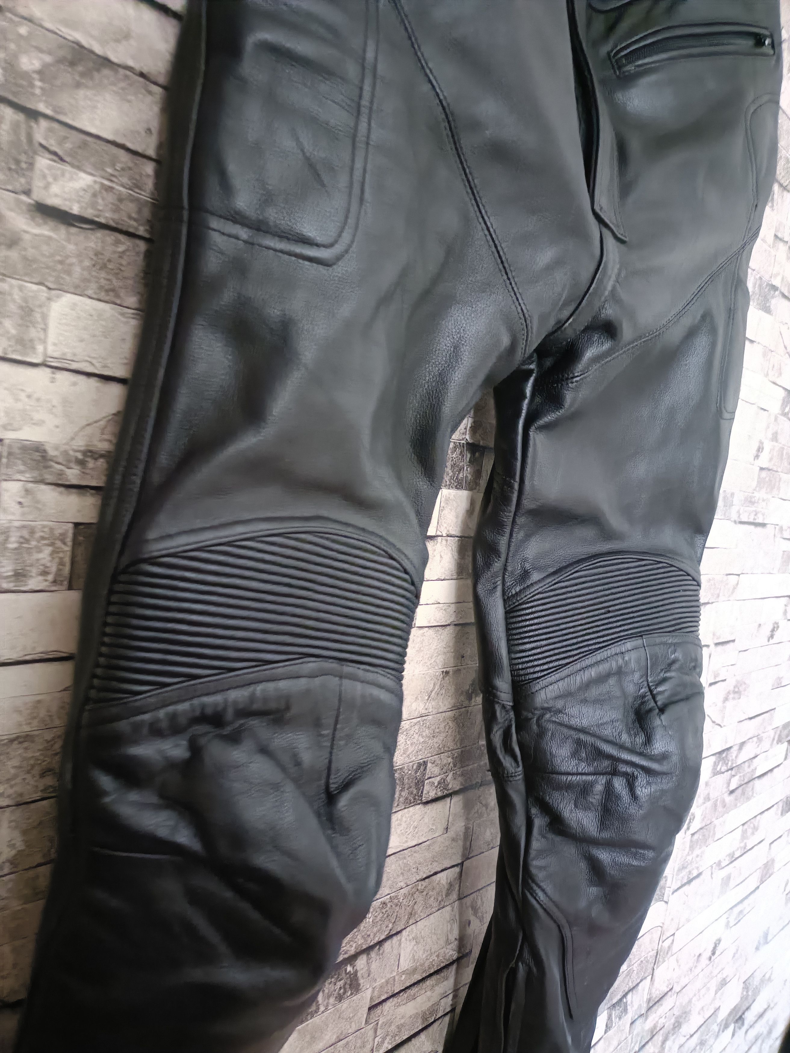 Leather Frank Thomas full grain leather touring biker pants Size US 34 / EU 50 - 3 Thumbnail