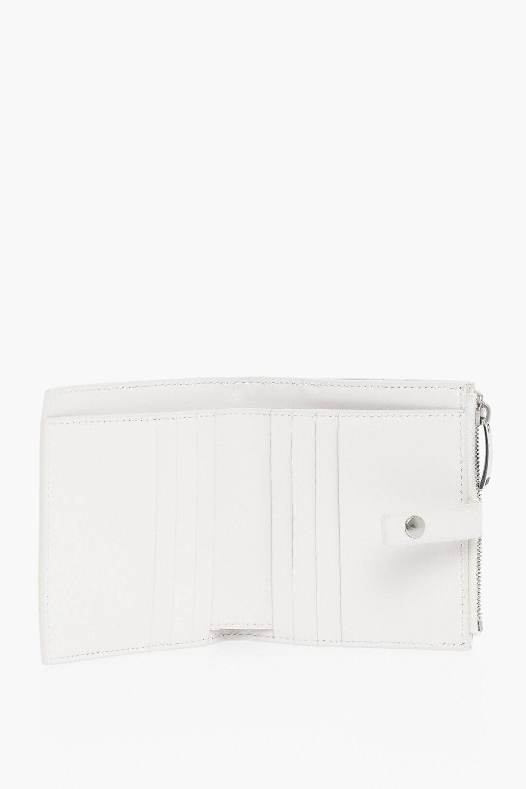 Bottega Veneta o1n1vont1224 Size: OS / Bi-Fold Zip Wallet in White Size ONE SIZE - 3 Thumbnail