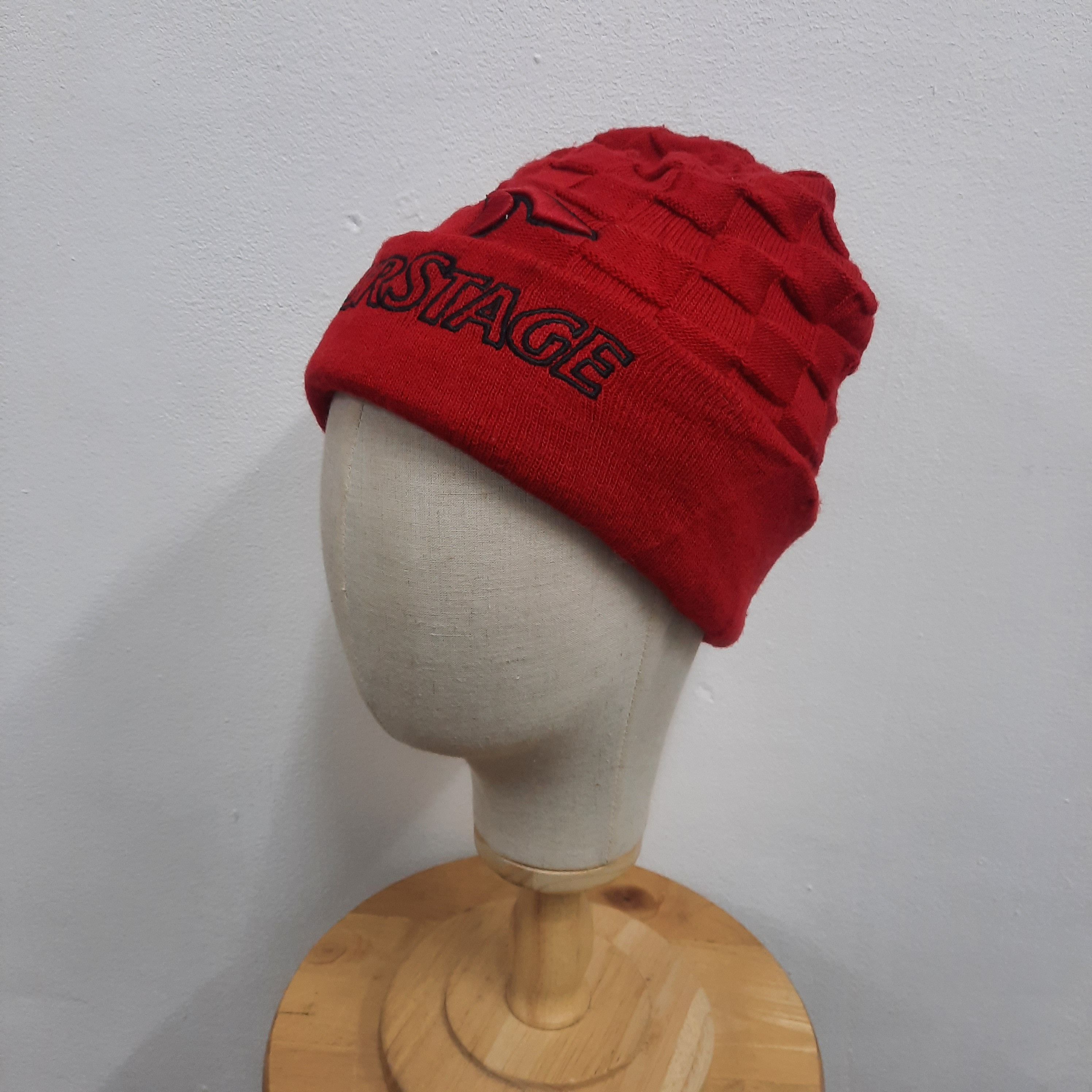 Japanese Brand 🔱 TourStage spellout checked beanie hat Size ONE SIZE - 2 Thumbnail