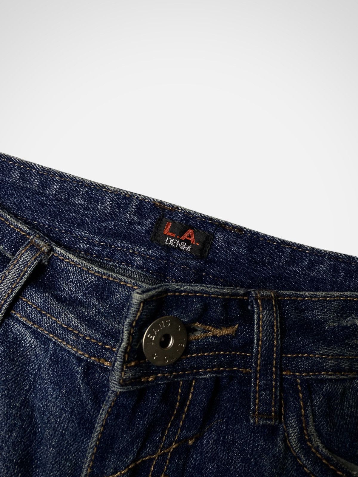 If Six Was Nine 2000's L.A Seawash Waxed Flared Jeans Size US 27 - 7 Thumbnail