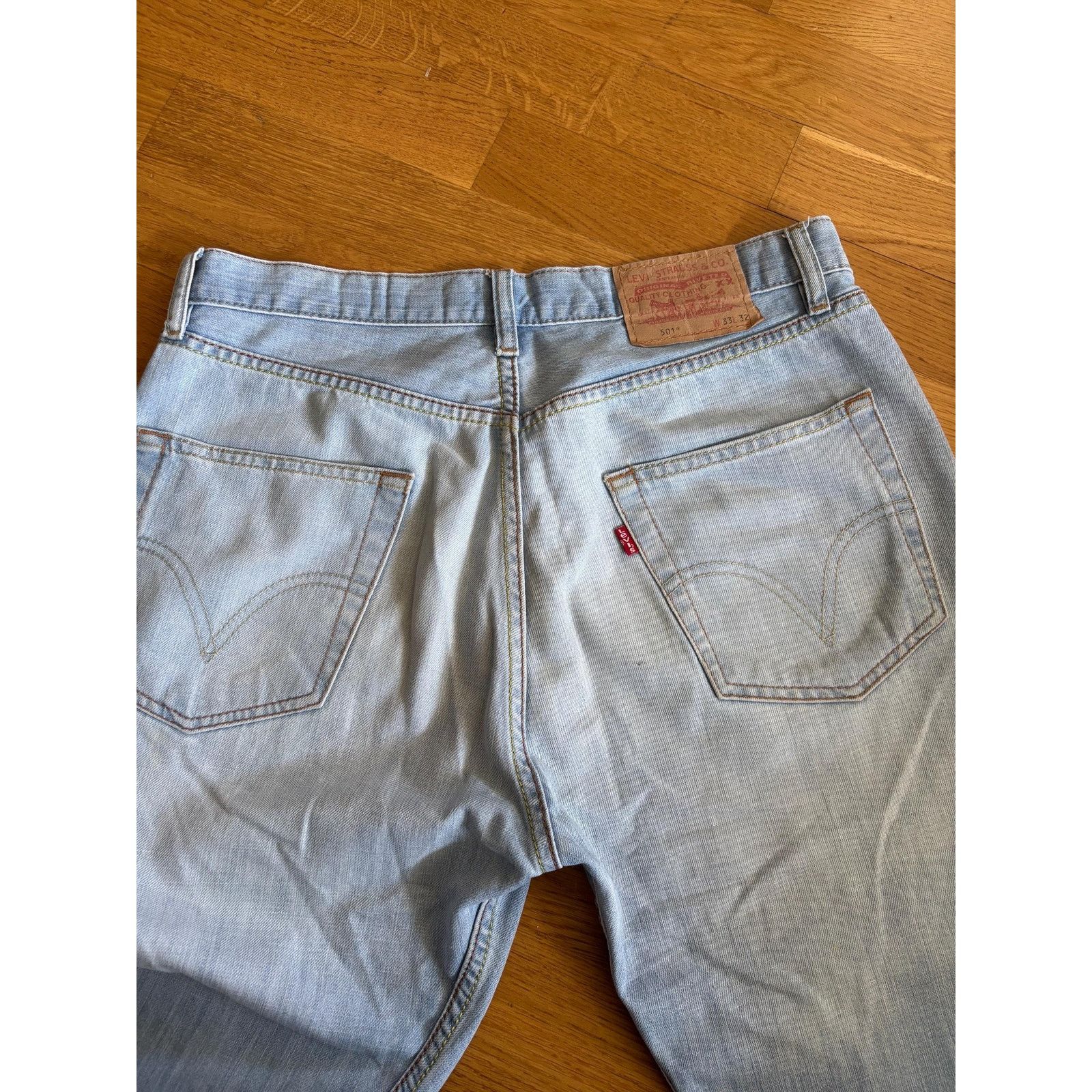 Levi's Levi's 501 W33 L34 - USA 1996 Light Wash Cut-Off Capri Jeans Size US 33 - 5 Thumbnail