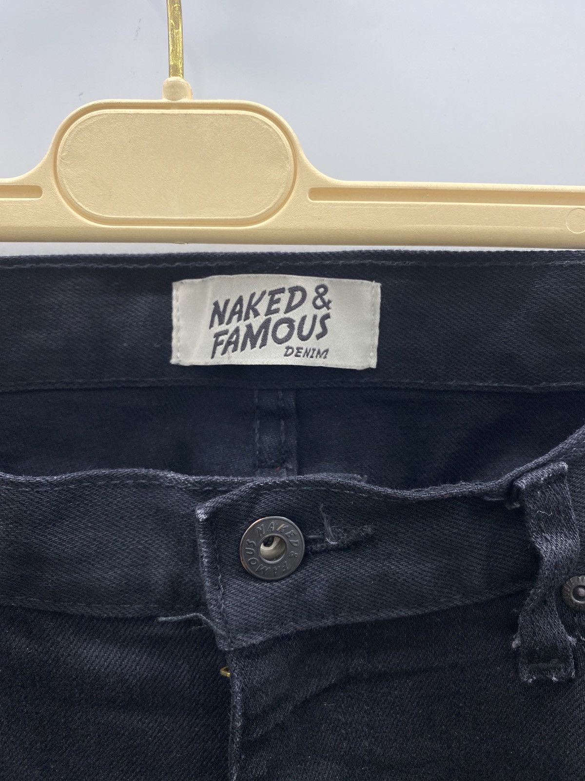 Naked & Famous Super Guy Black Skinny Jeans Size US 35 - 6 Thumbnail