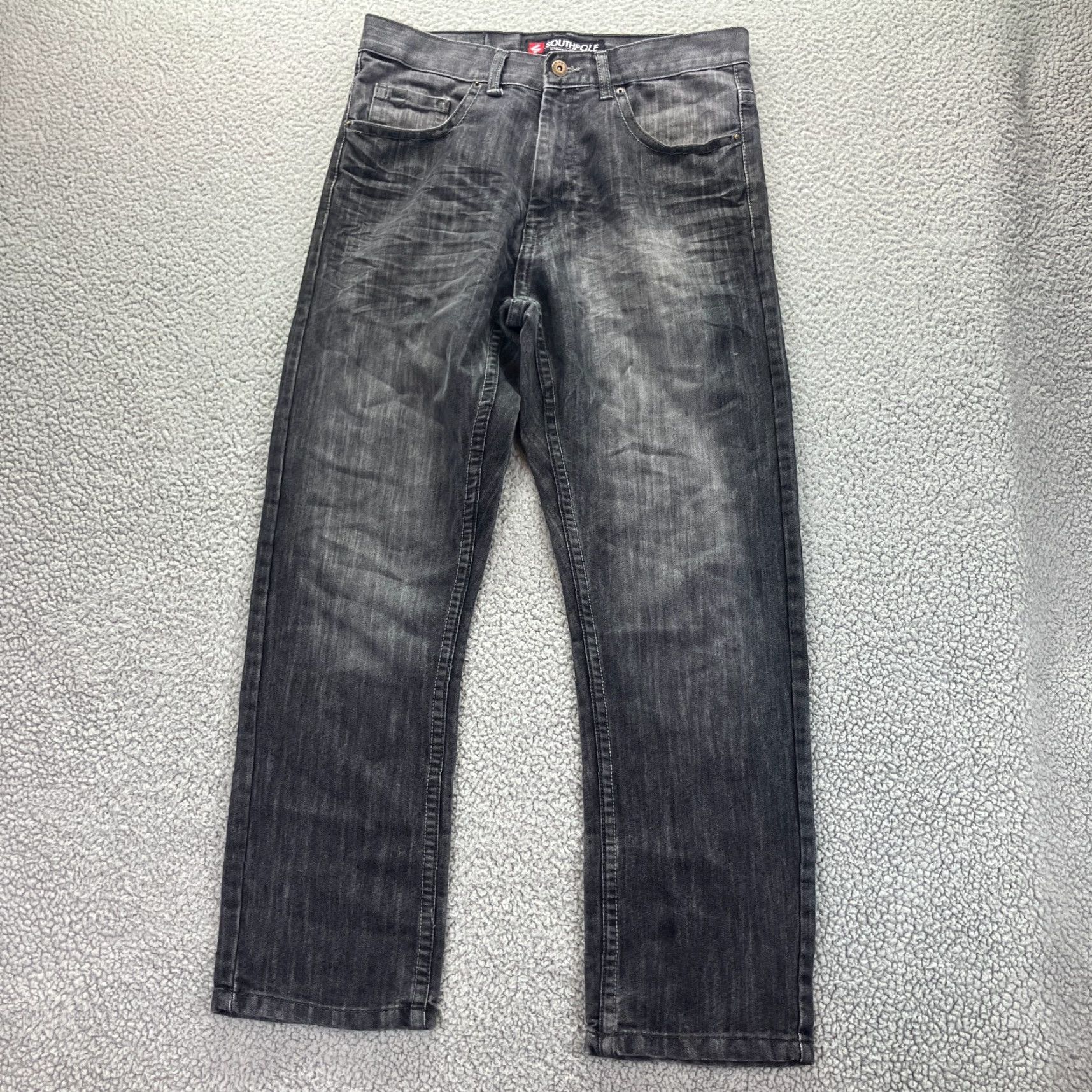 Southpole VINTAGE SouthPole Jeans Mens 32x30 Black Relaxed Straight Leg Skater Y2K Faded Size US 36 / EU 52 - 2 Thumbnail